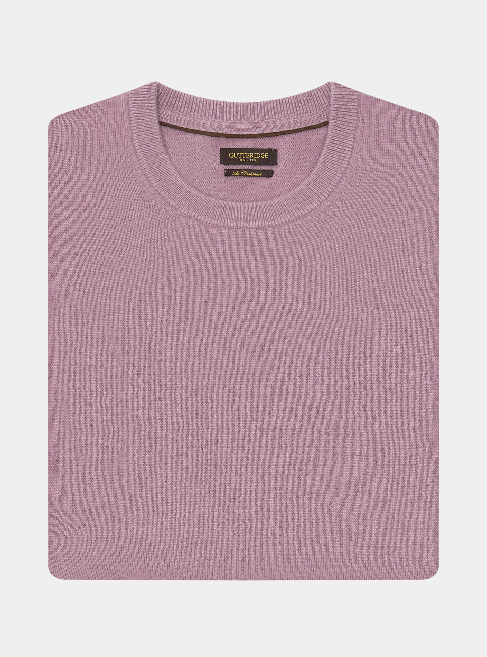 Maglia girocollo in lambswool e cashmere, LAVANDA 0465C