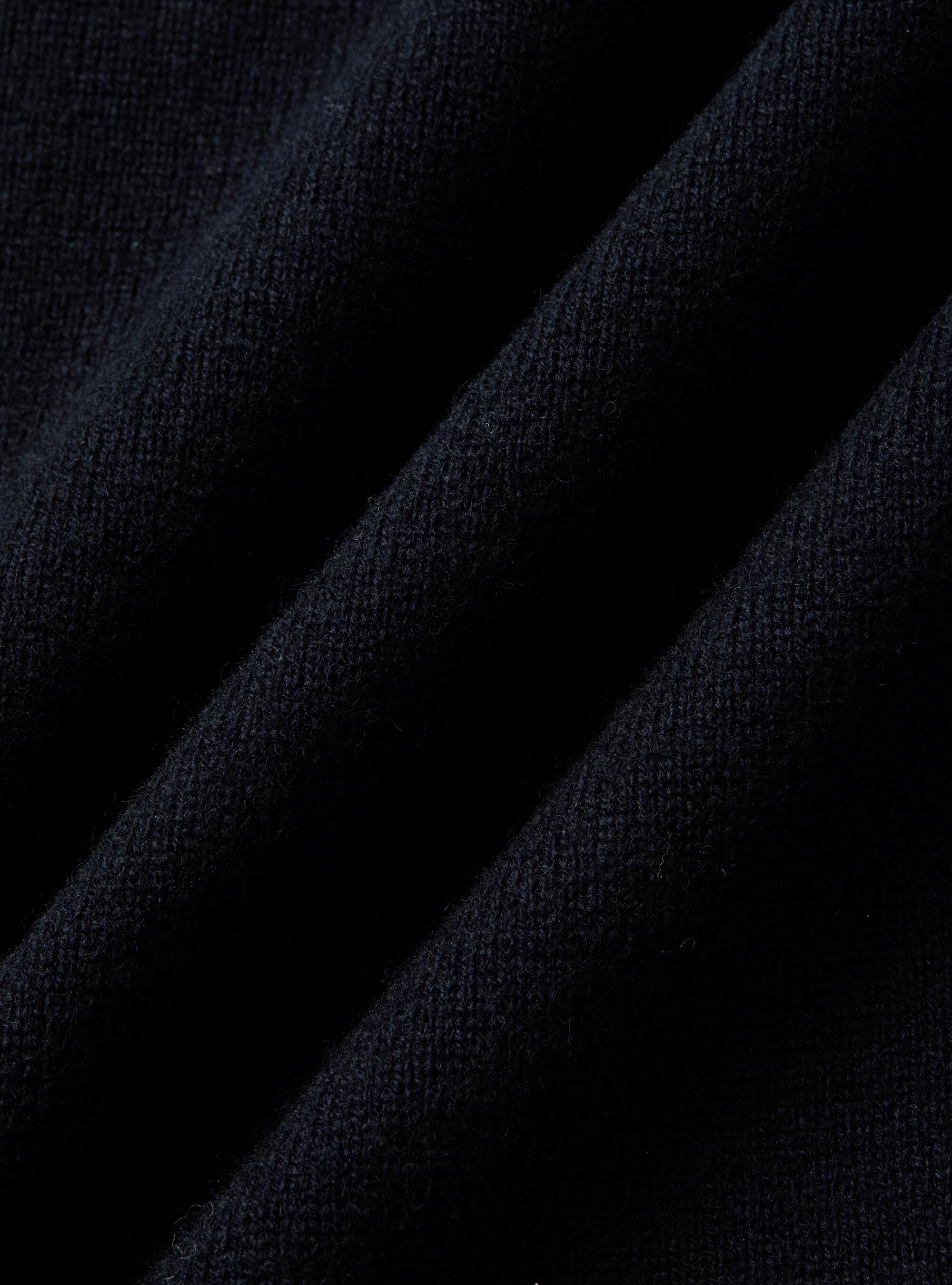 Lambswool and cashmere crewneck sweater, NAVY BLUE