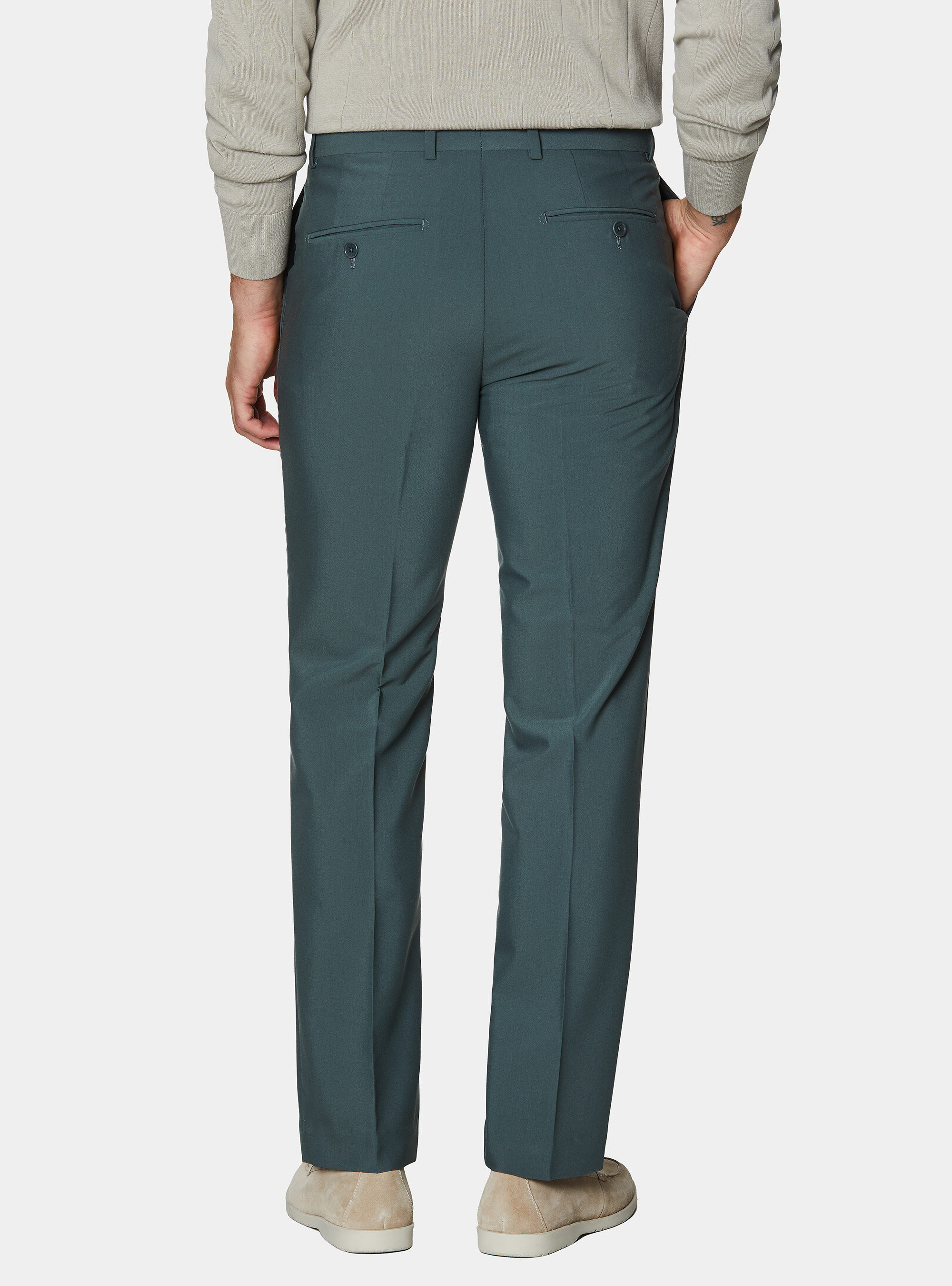 Slim-fit suit trousers, SALVIA 0602C