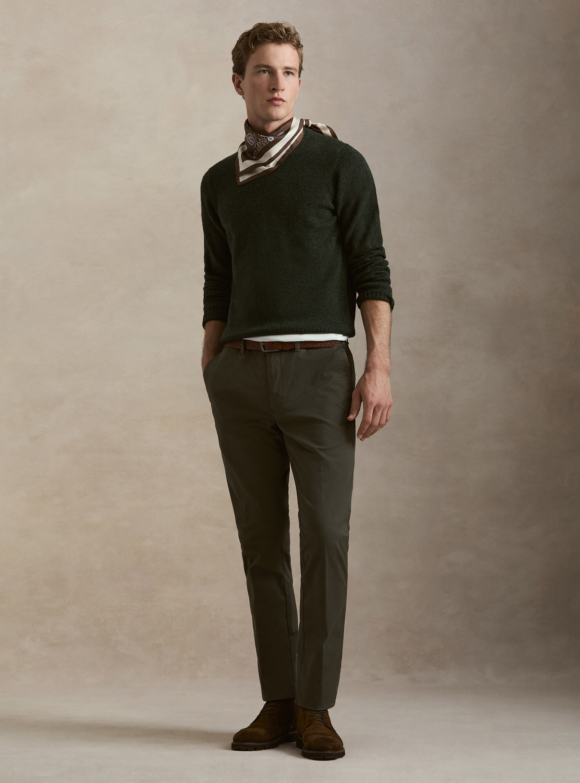 Pure Shetland wool crewneck sweater