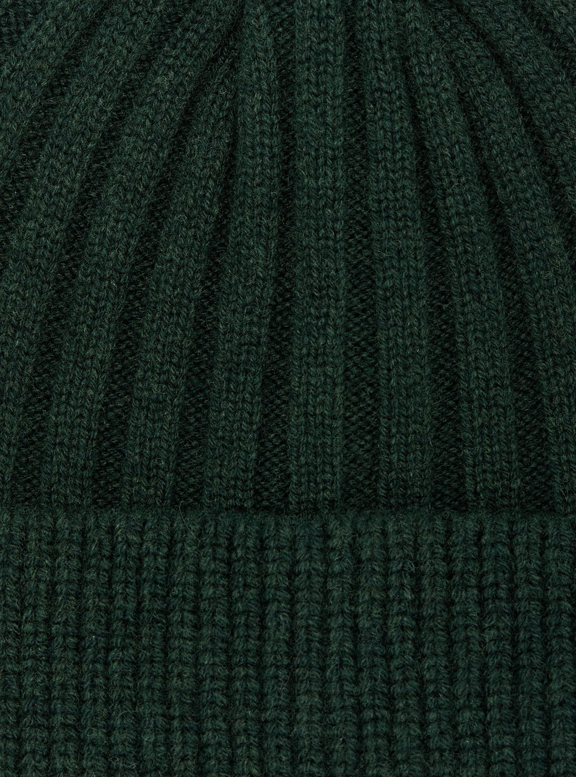 English rib cashmere blend hat, GREEN