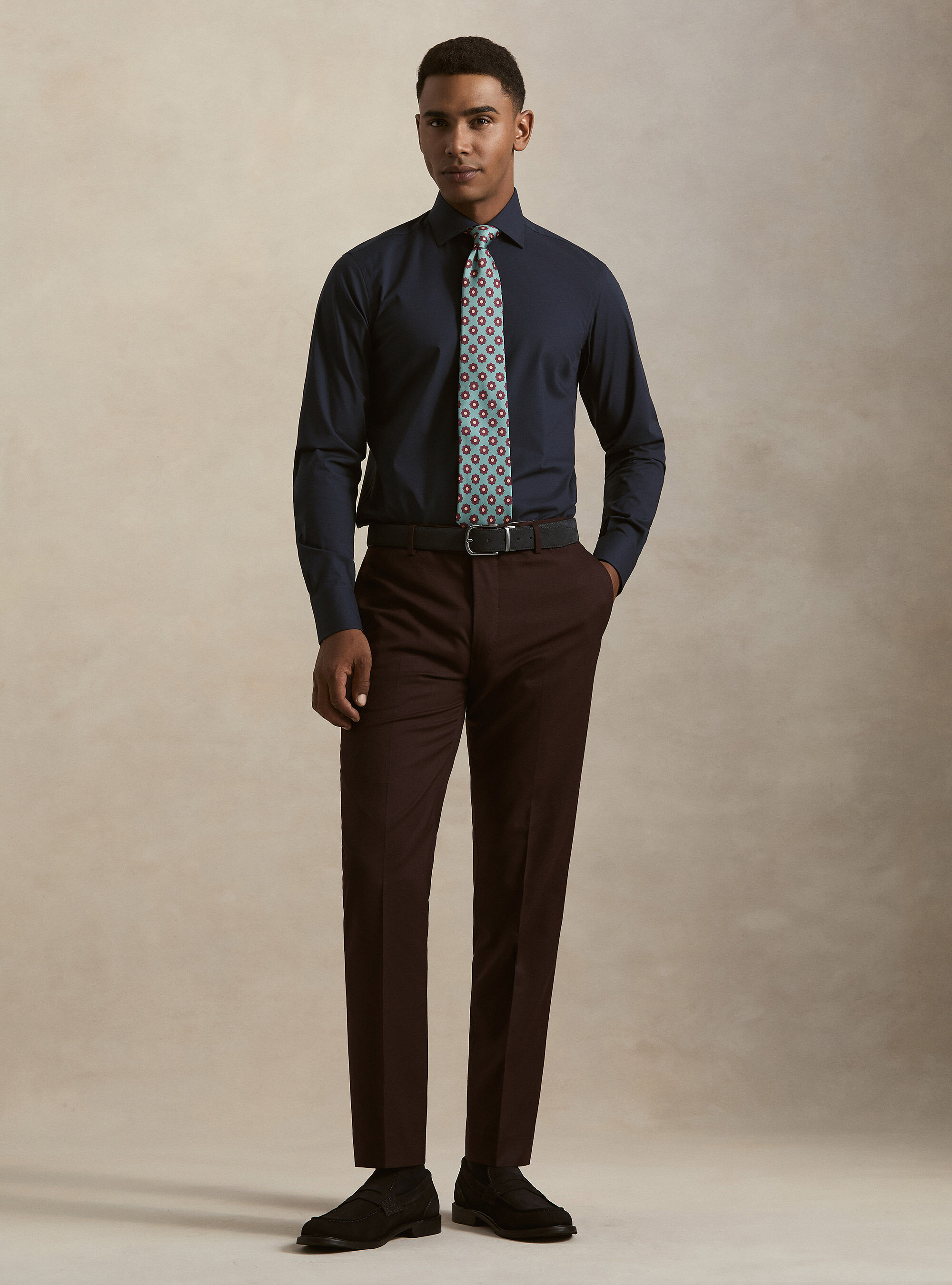Cotton poplin stretch shirt