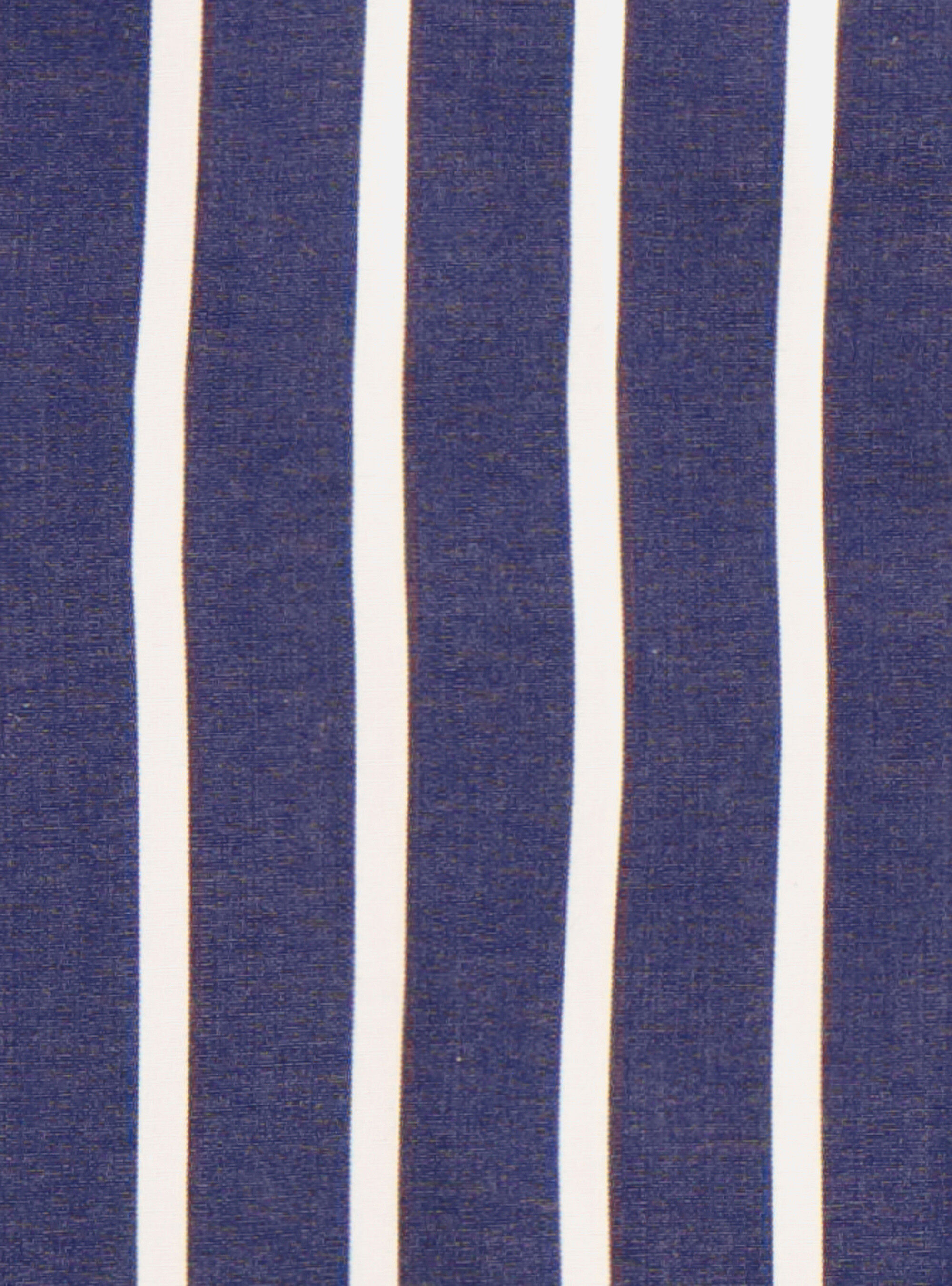 Chemise avec col fran&ccedil;ais &agrave; rayures en popeline de coton, BLEU MARINE