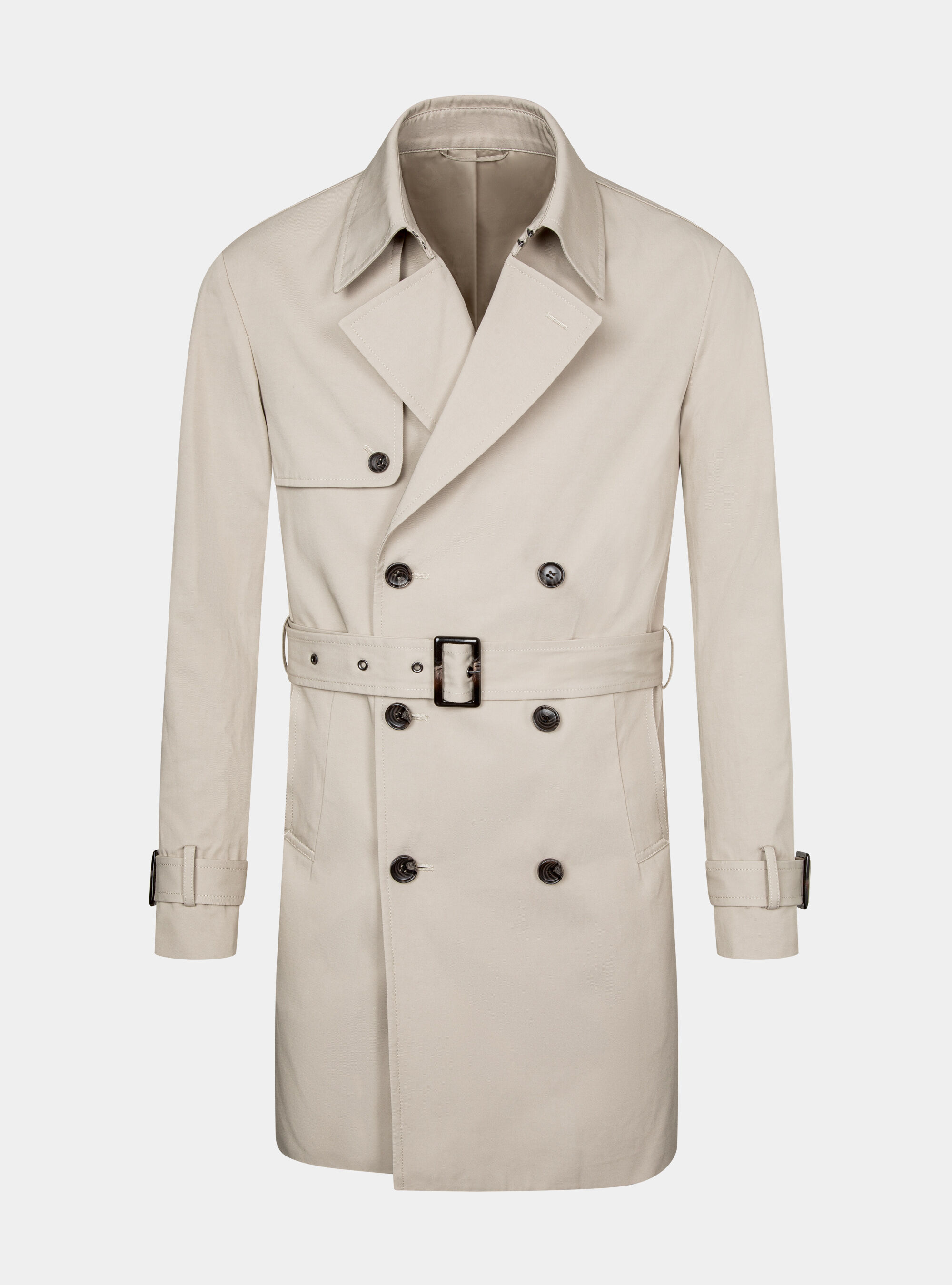 Twill trench hot sale coat mens