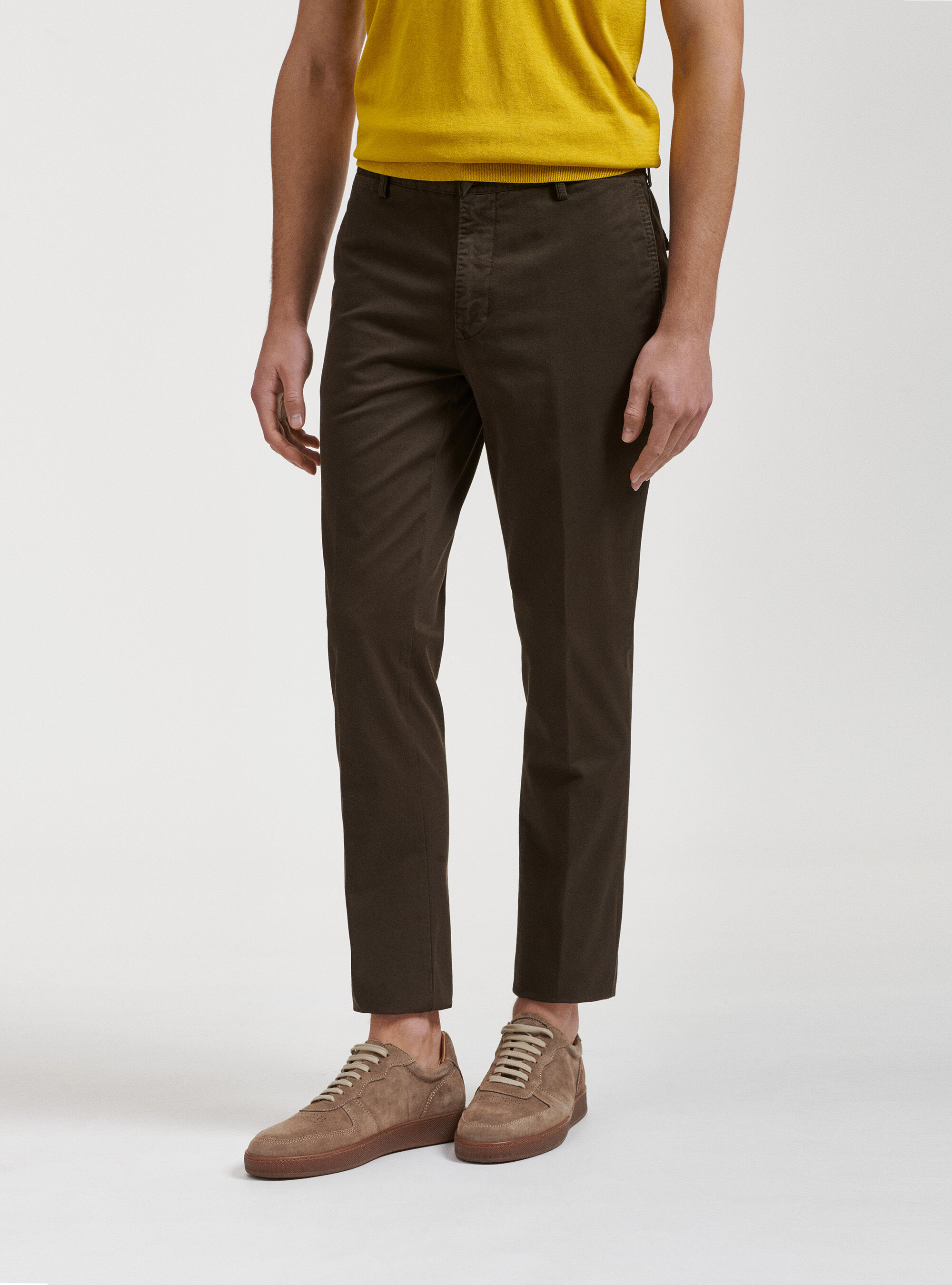 Pantaloni chino in twill stretch tinto in capo Gutteridge