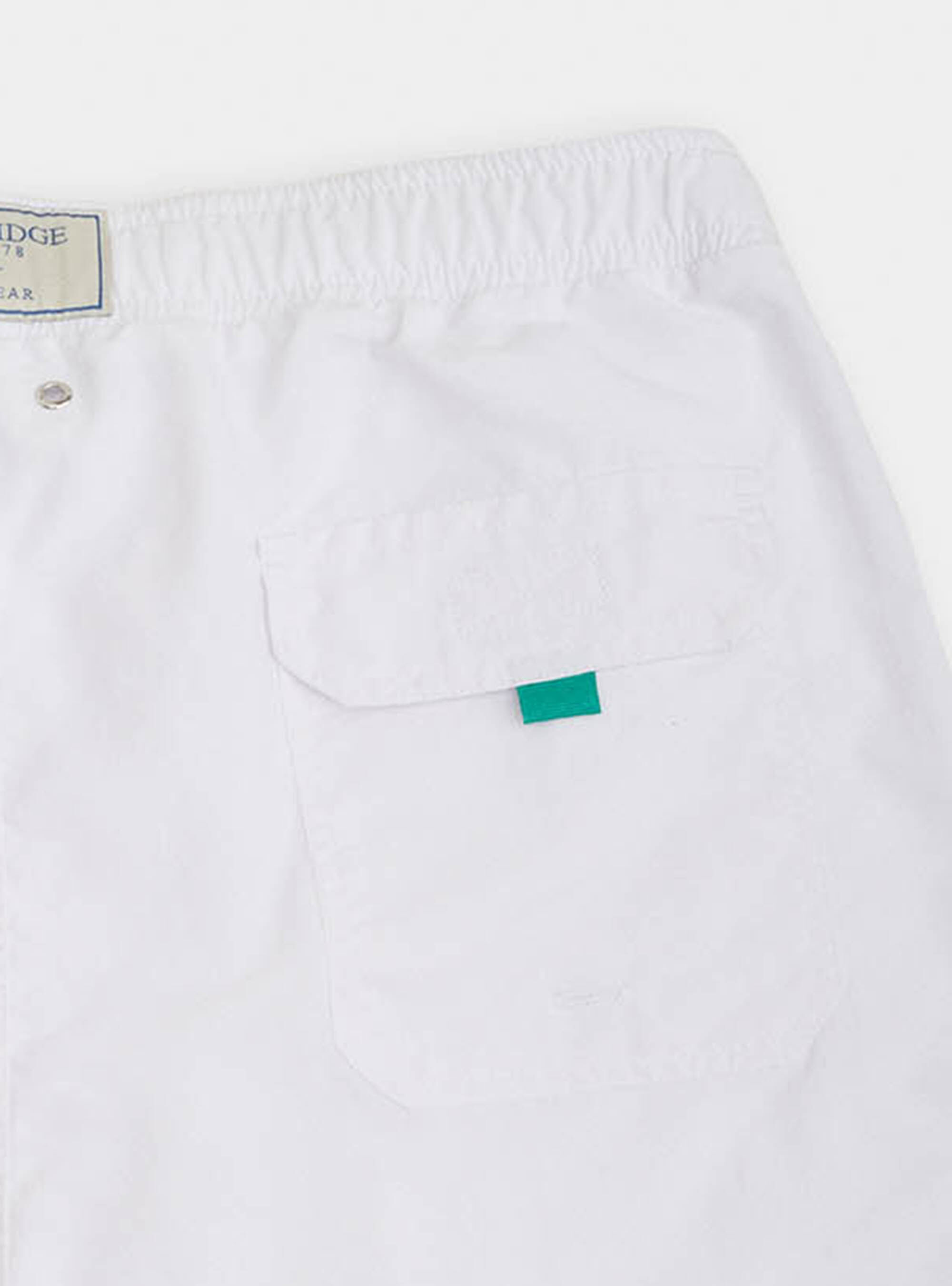 Einfarbige Basic-Badeshorts, BIANCO 0099C