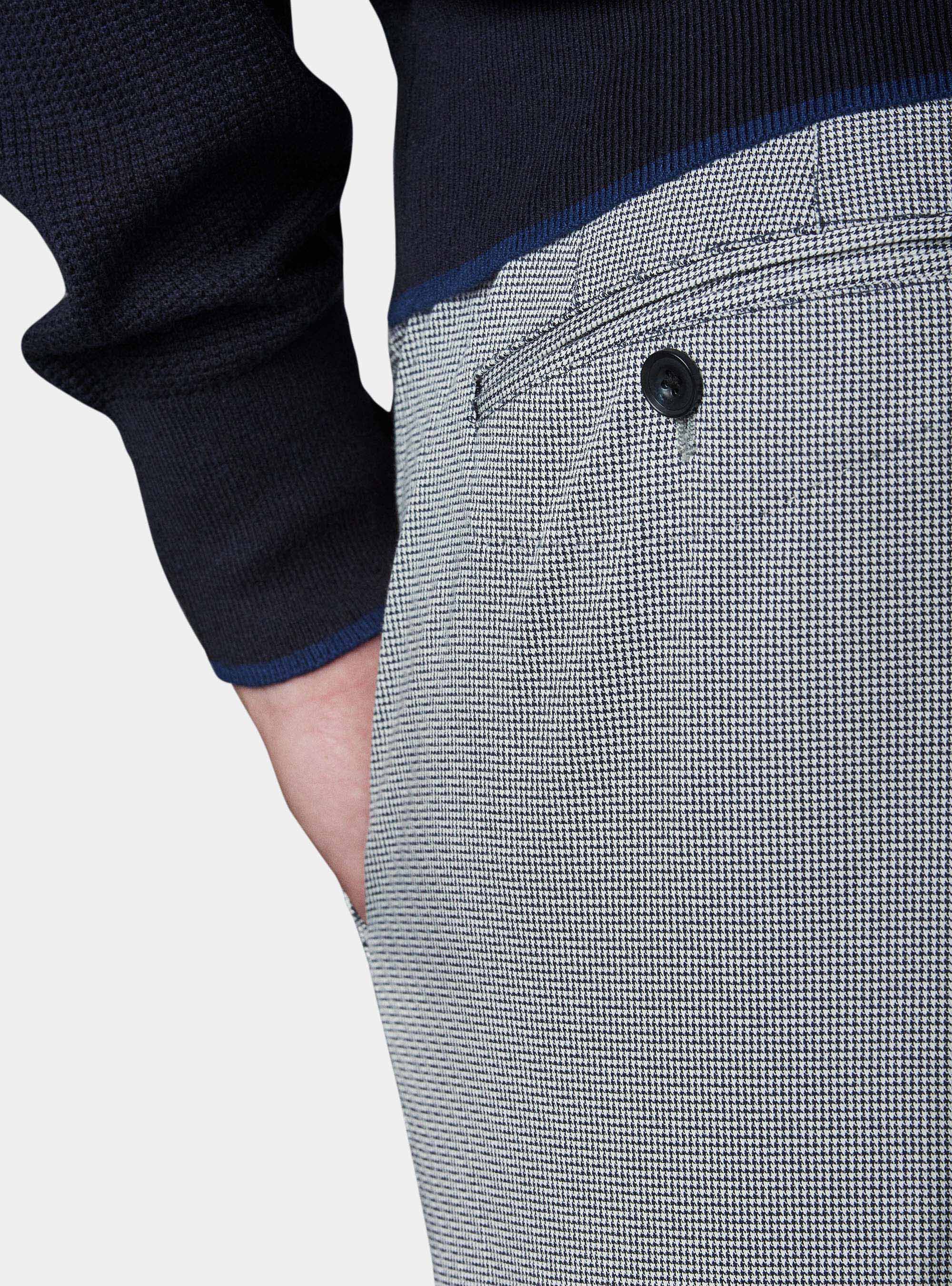 Pantaloni in cotone stretch, BLU NAVY