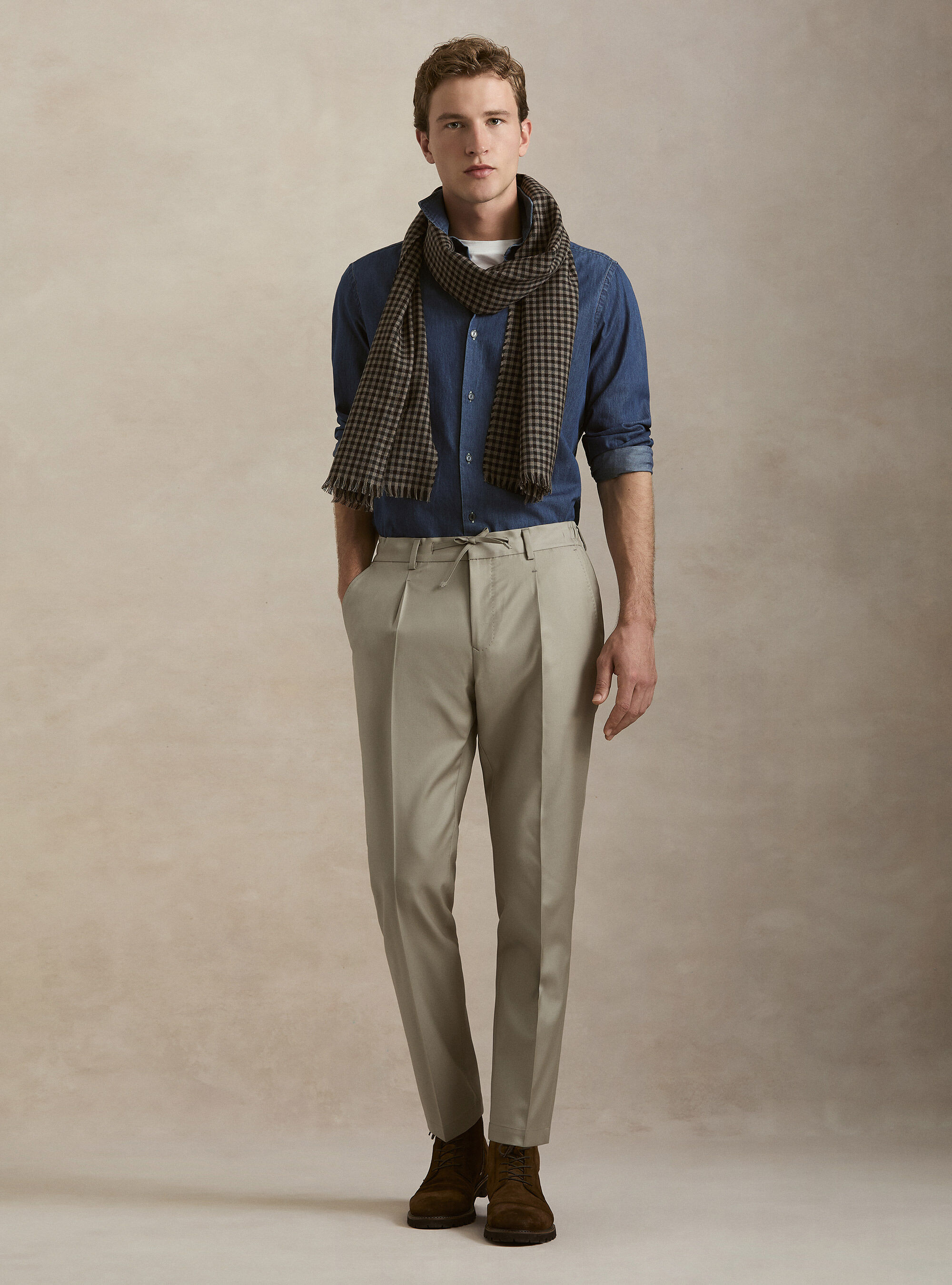 VBC wool drawstring trousers