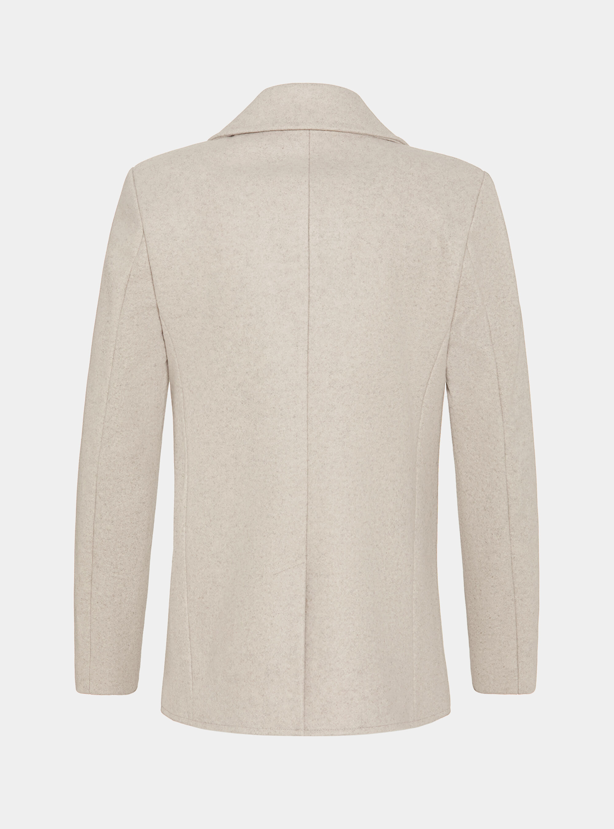 Peacoat de color liso, CRUDO