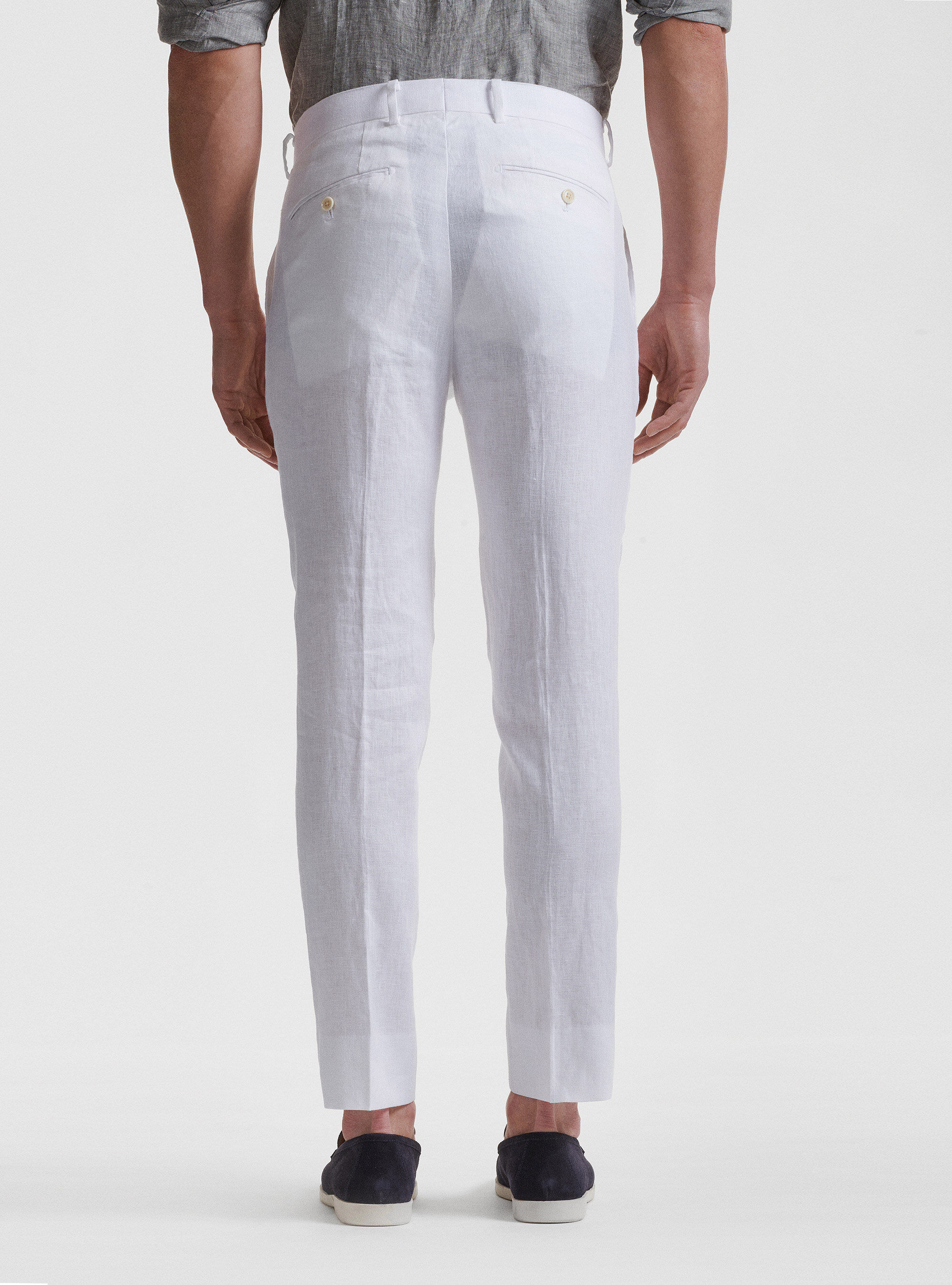 Pure linen suit trousers