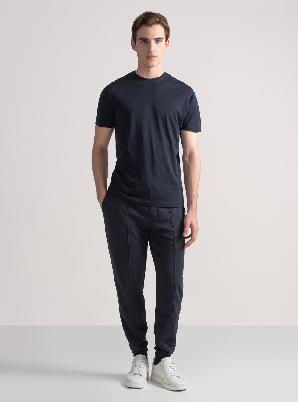 T-shirt in cotone supima mezza manica, BLU NAVY T-shirt in cotone supima mezza manica
