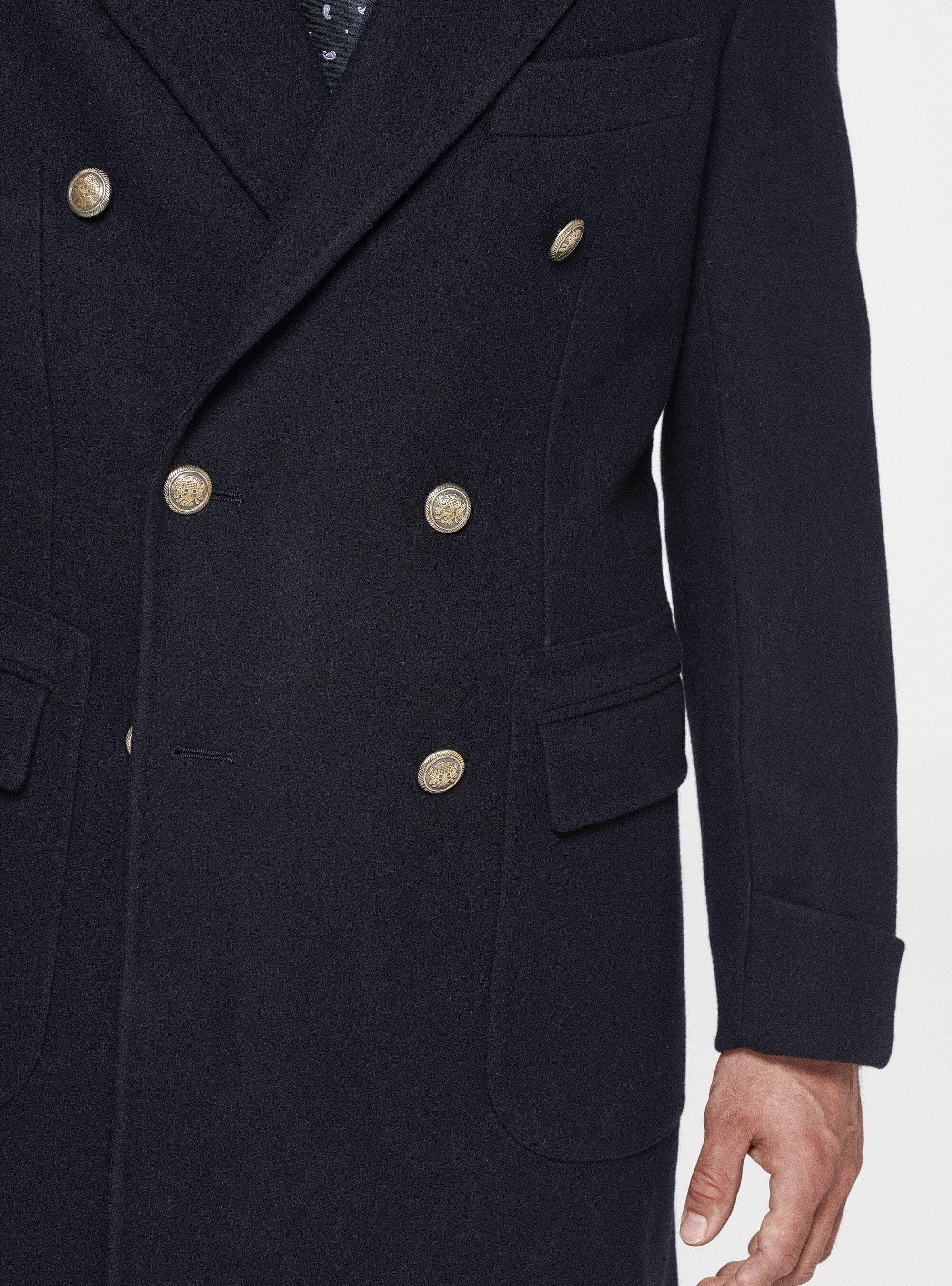 商品画像：Reversible double-breasted coat | Black | Patrizia Pepe 2