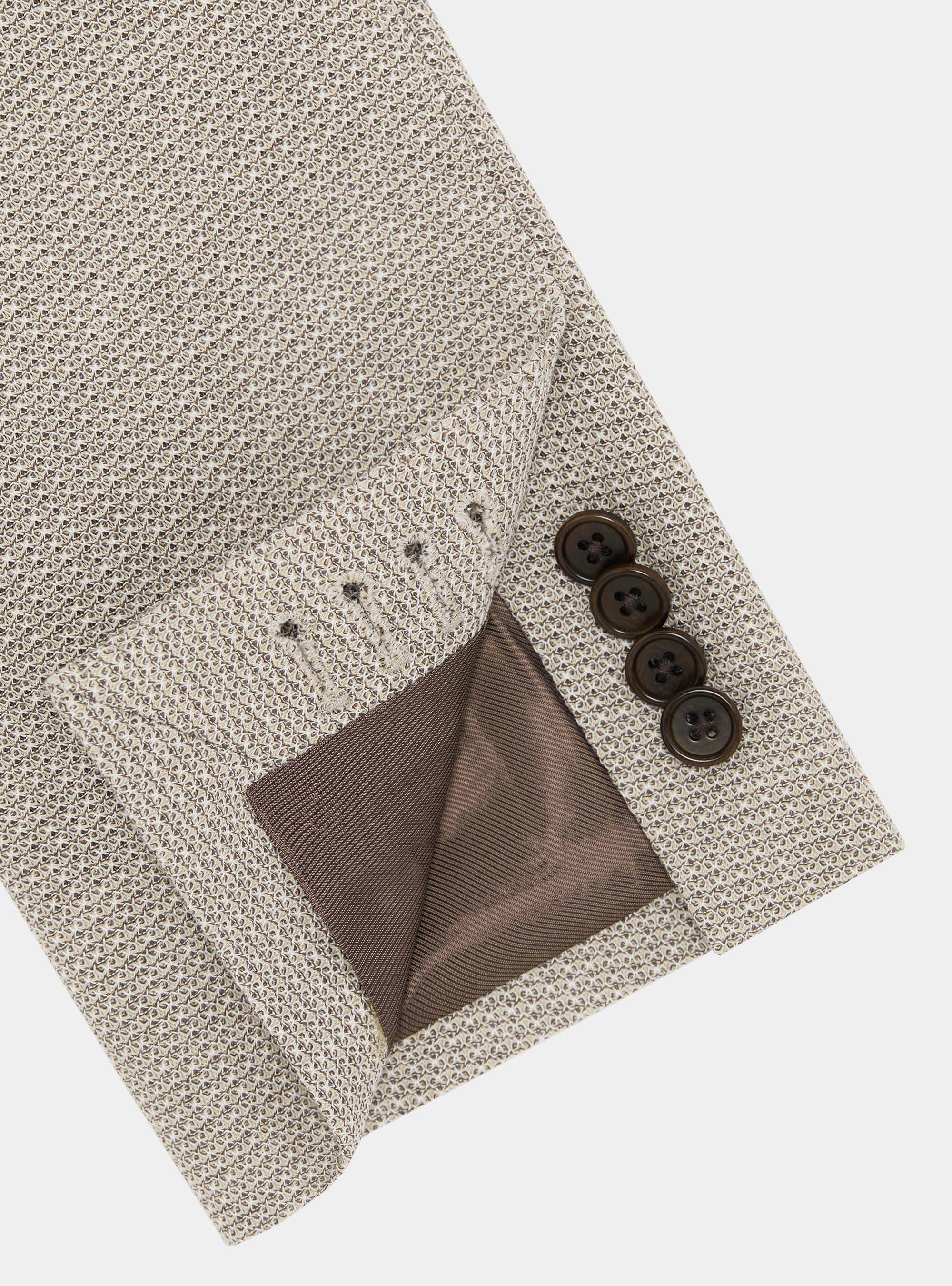 Micro-knit cotton jersey blazer, MUD