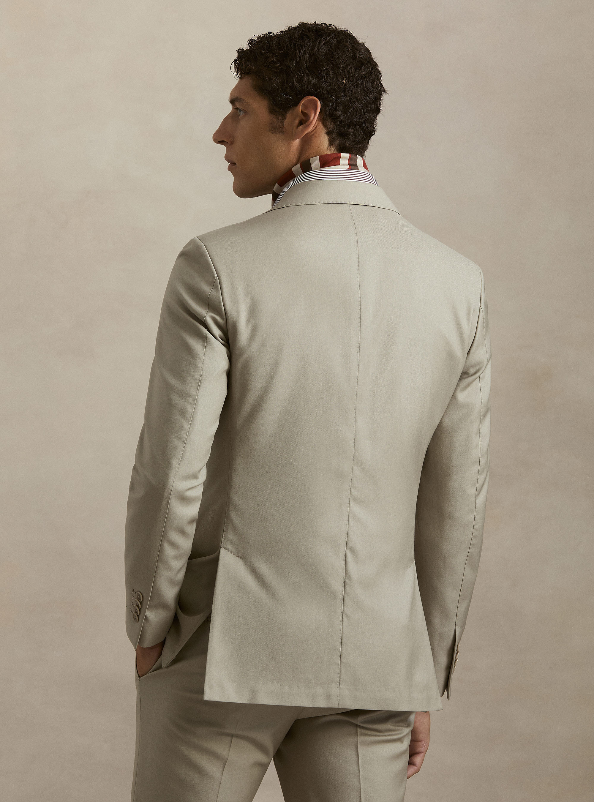 Giacca per abito in pura lana Vitale Barberis Canonico, SABBIA 0591C