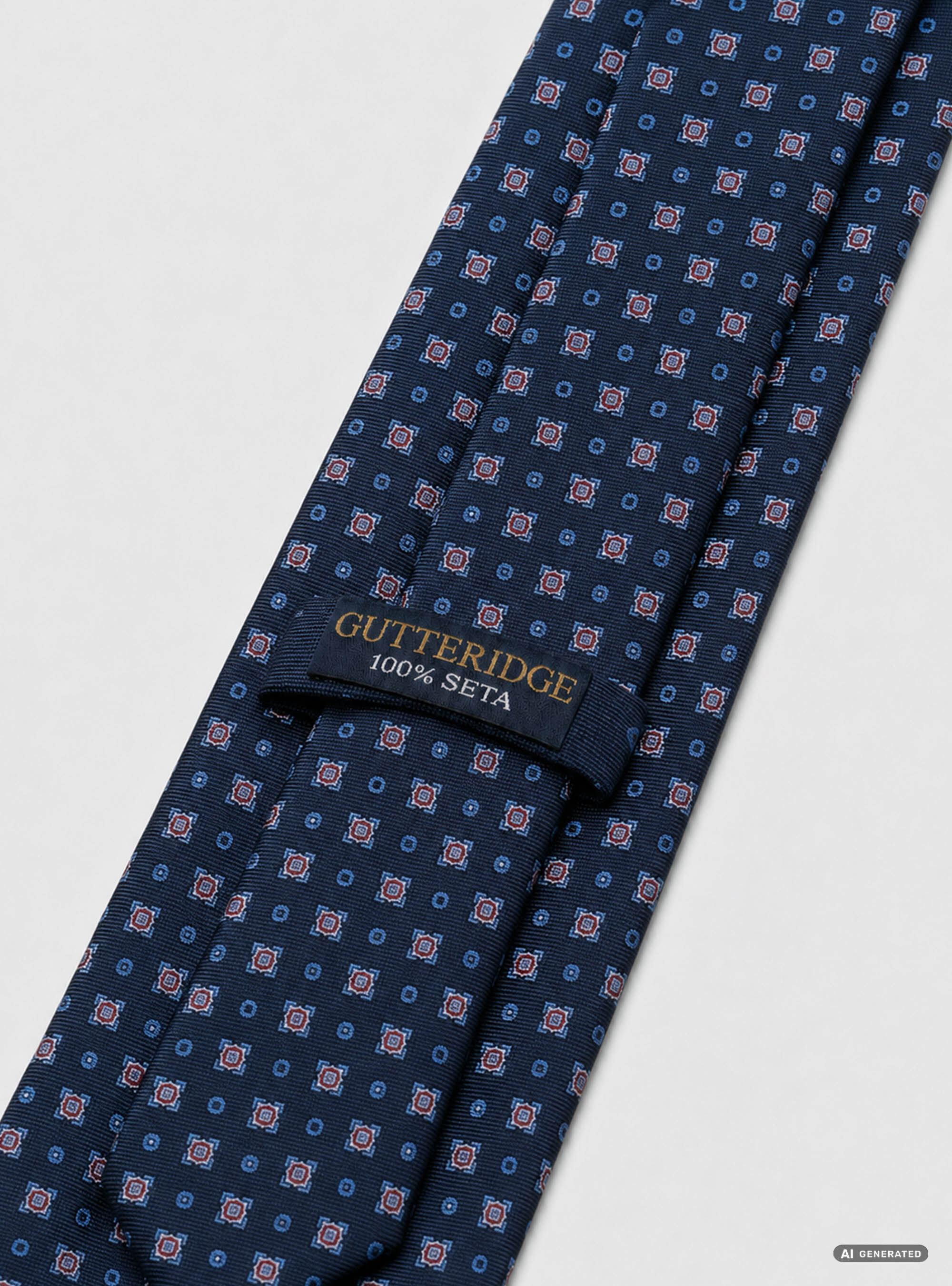 Micro-pattern silk jacquard tie, NAVY BLUE