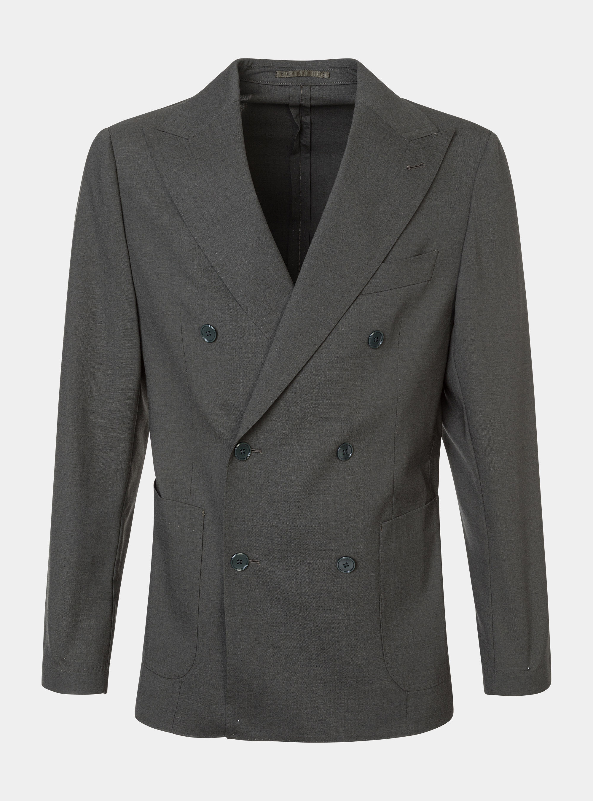 Stretch wool double-breasted blazer