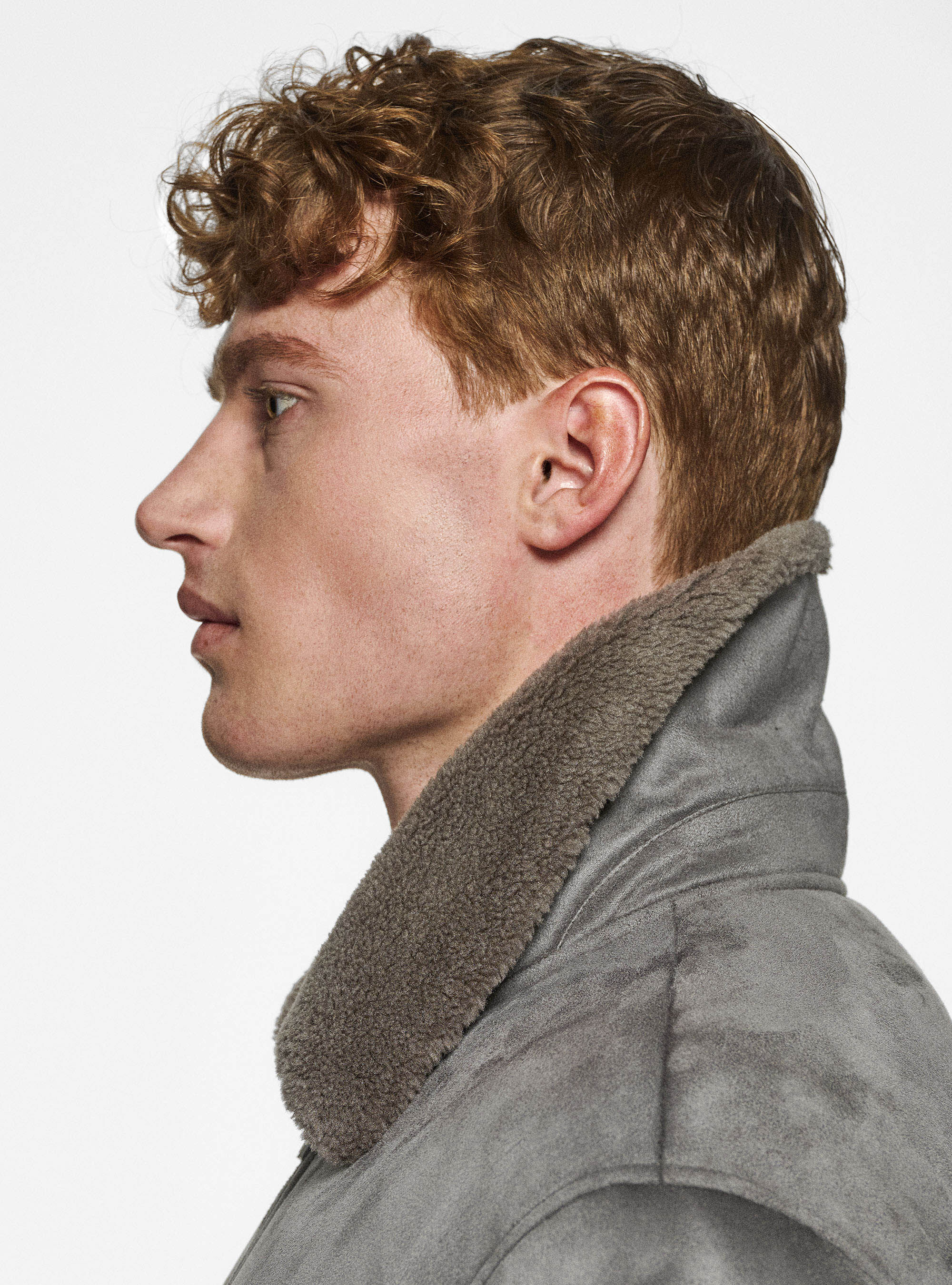 Montone effetto suede, GRIGIO CHIARO