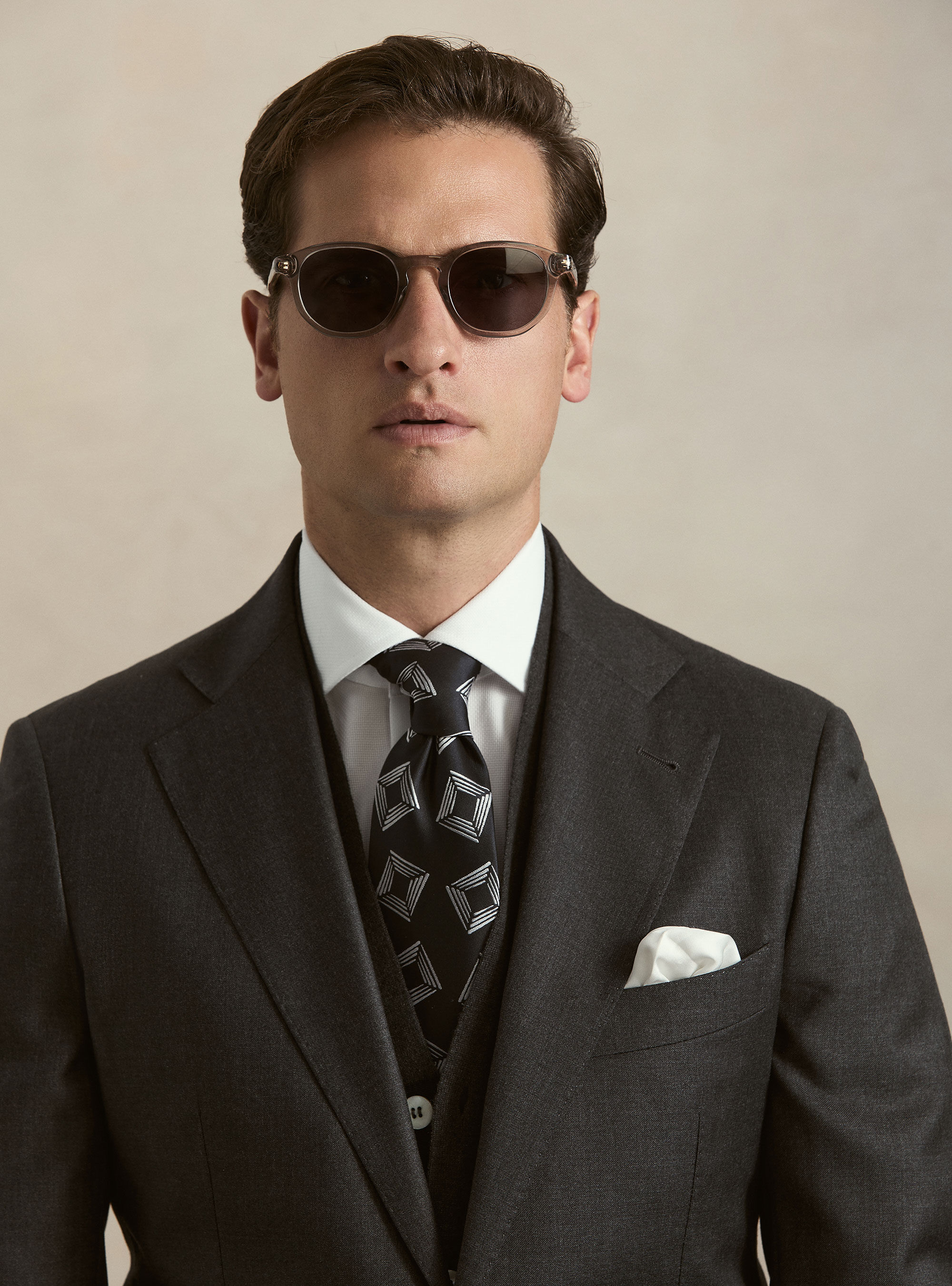 Pure wool suit jacket by Vitale Barberis Canonico, ASPHALT GREY