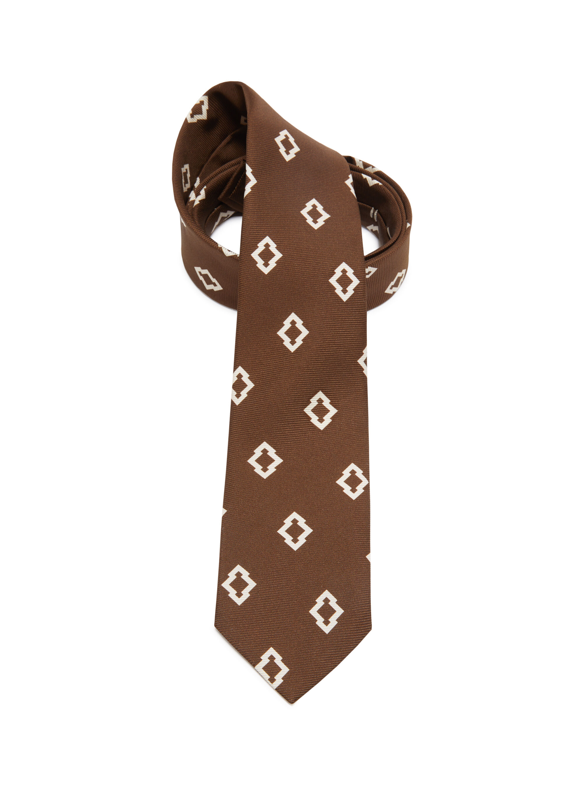 Silk tie with ethnic pattern