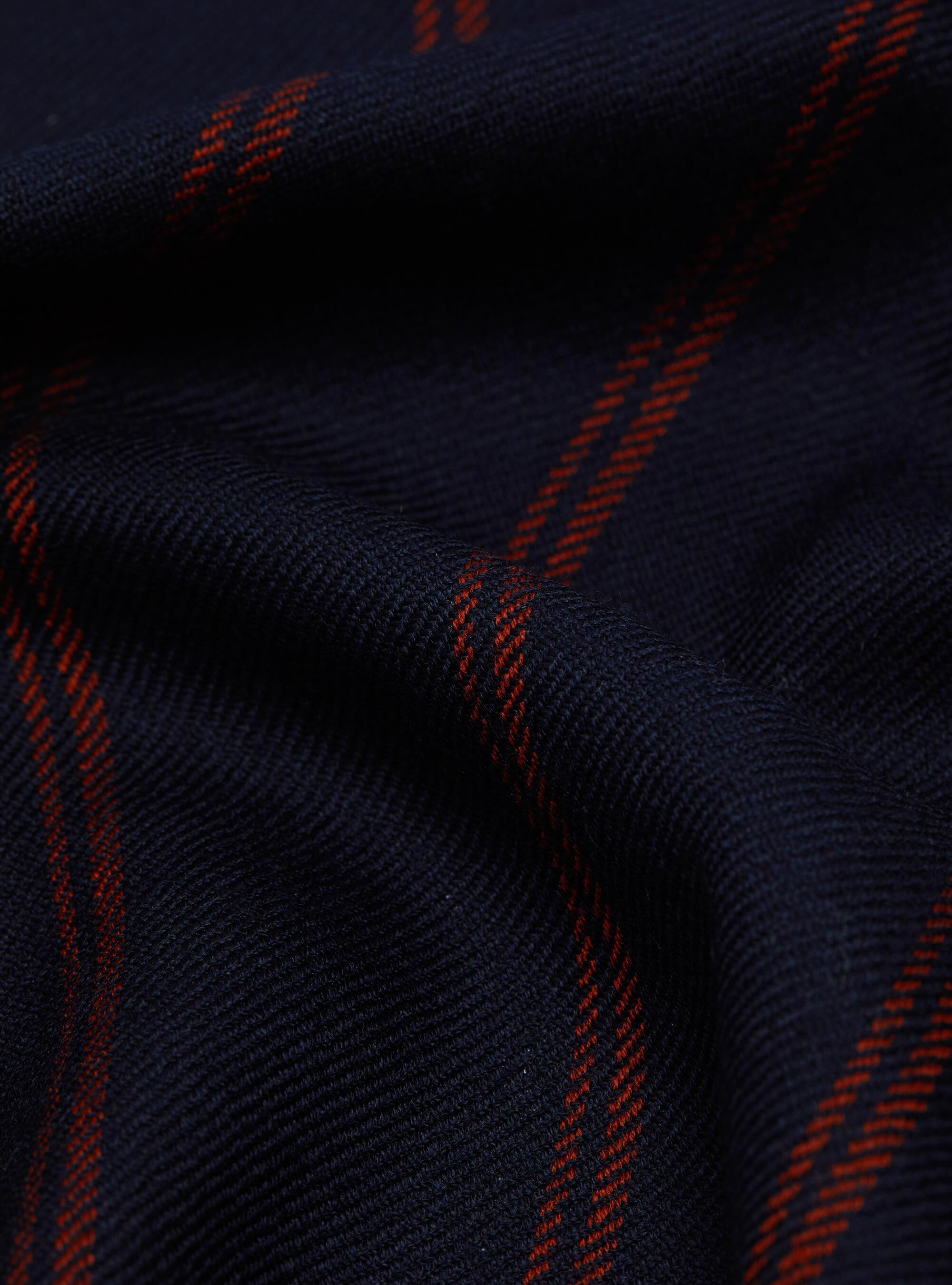 Sciarpa leggera in lana a righe, NAVY/BORDEAUX B054