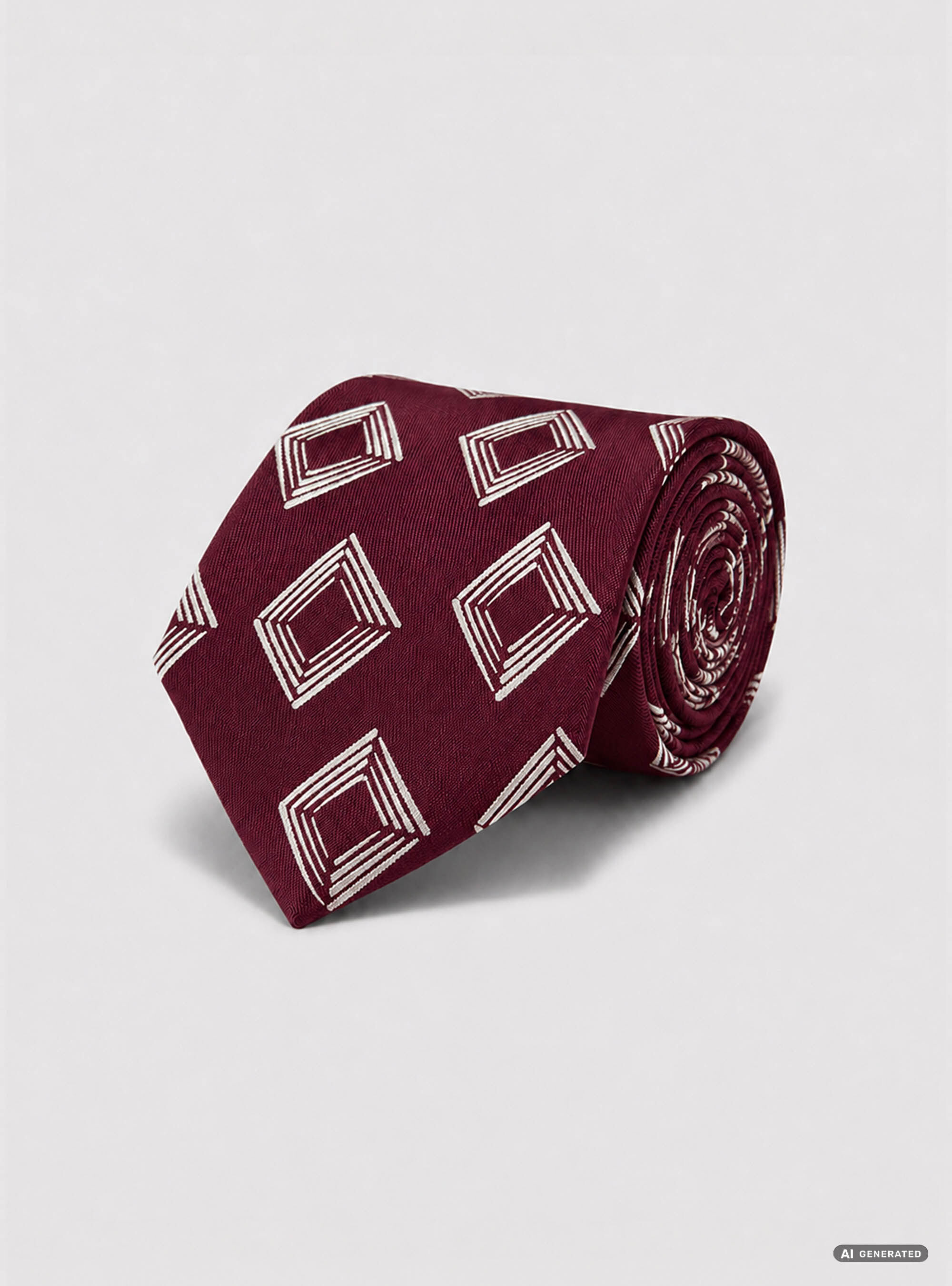 Cravatta in twill di seta fantasia geometrica