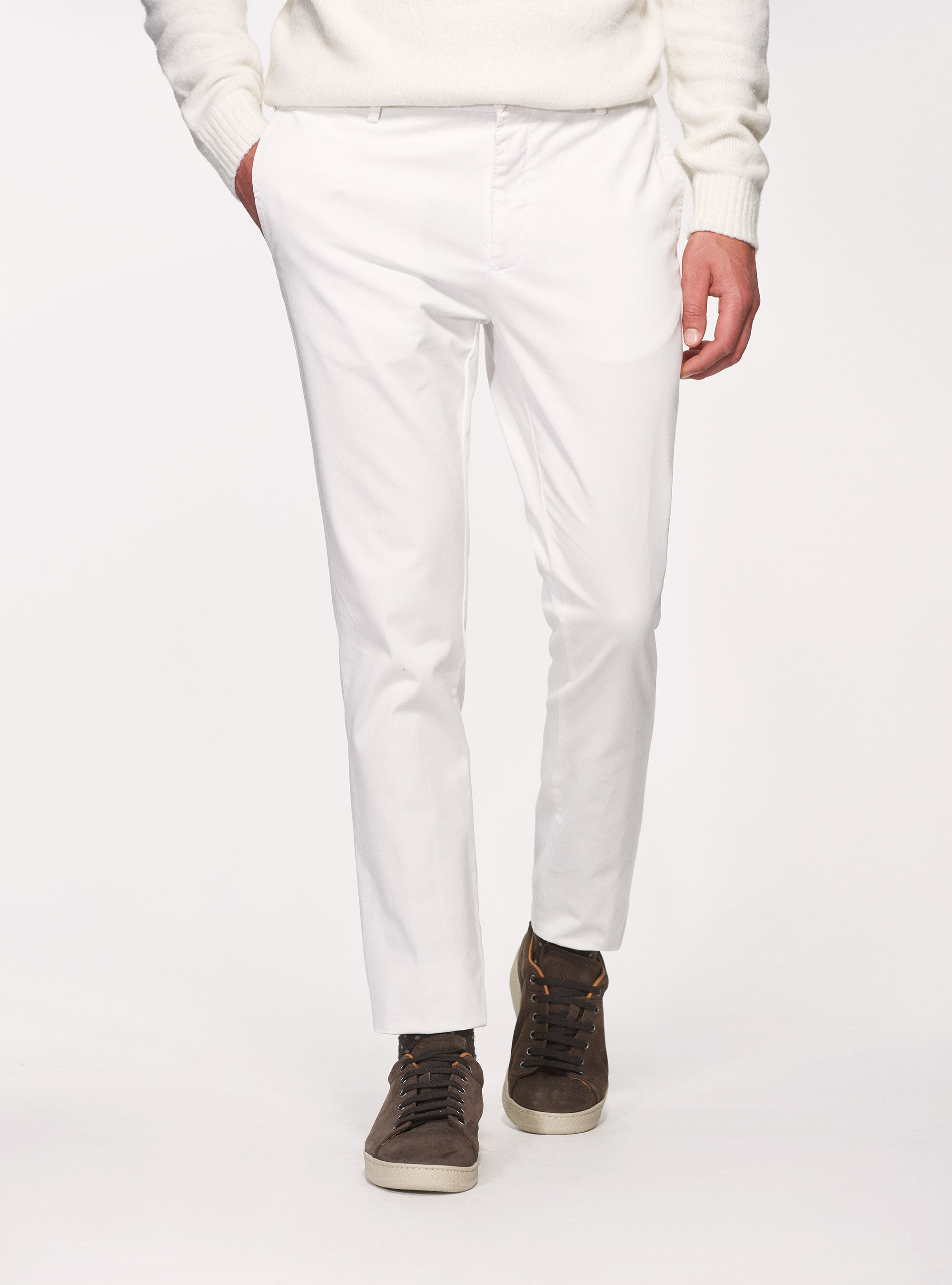 Pantaloni per abito in cotone stretch armaturato Gutteridge Uomo Abbigliamento Pantaloni e jeans Pantaloni Pantaloni stretch 