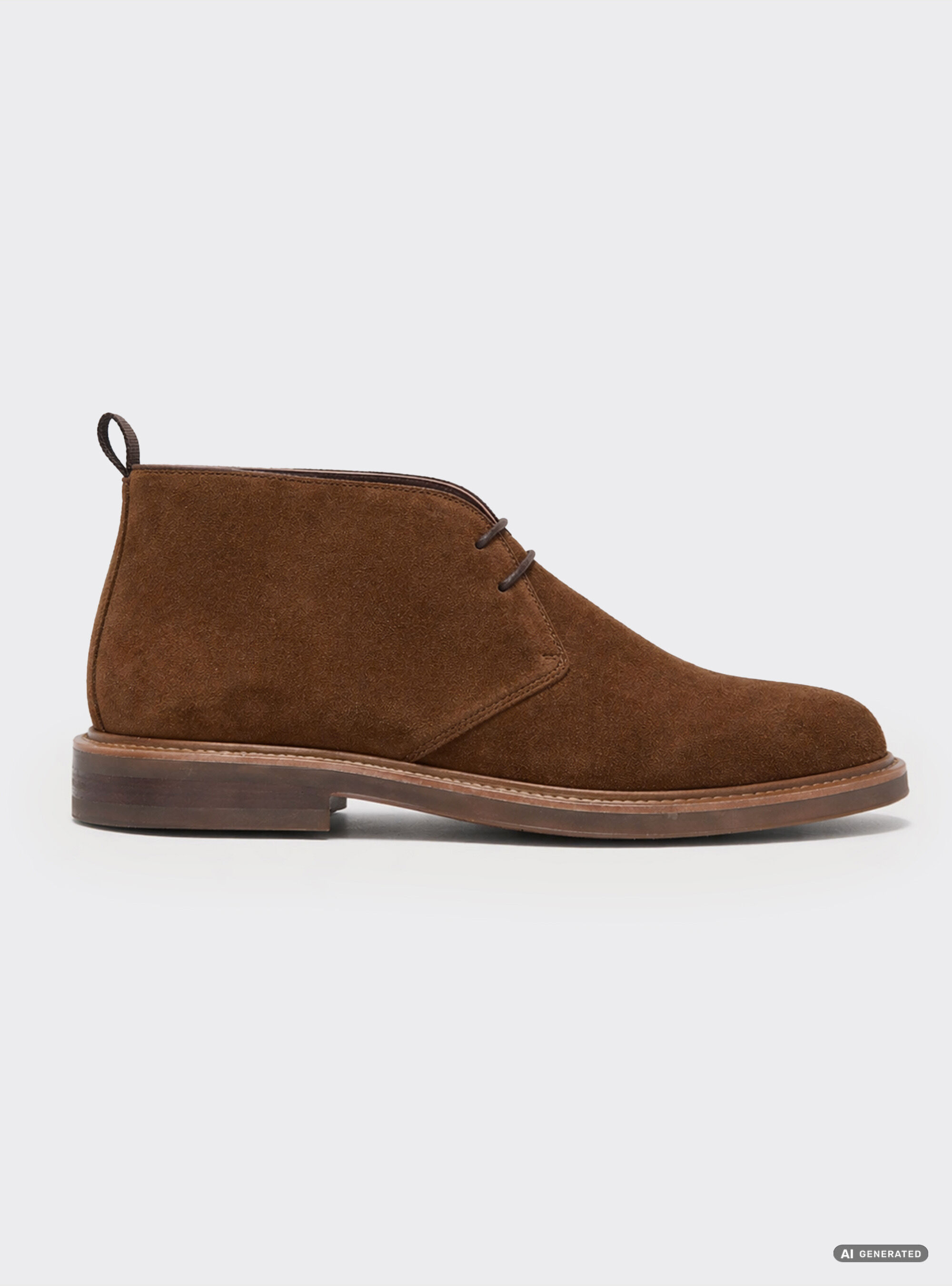 Polacchino in suede allacciato