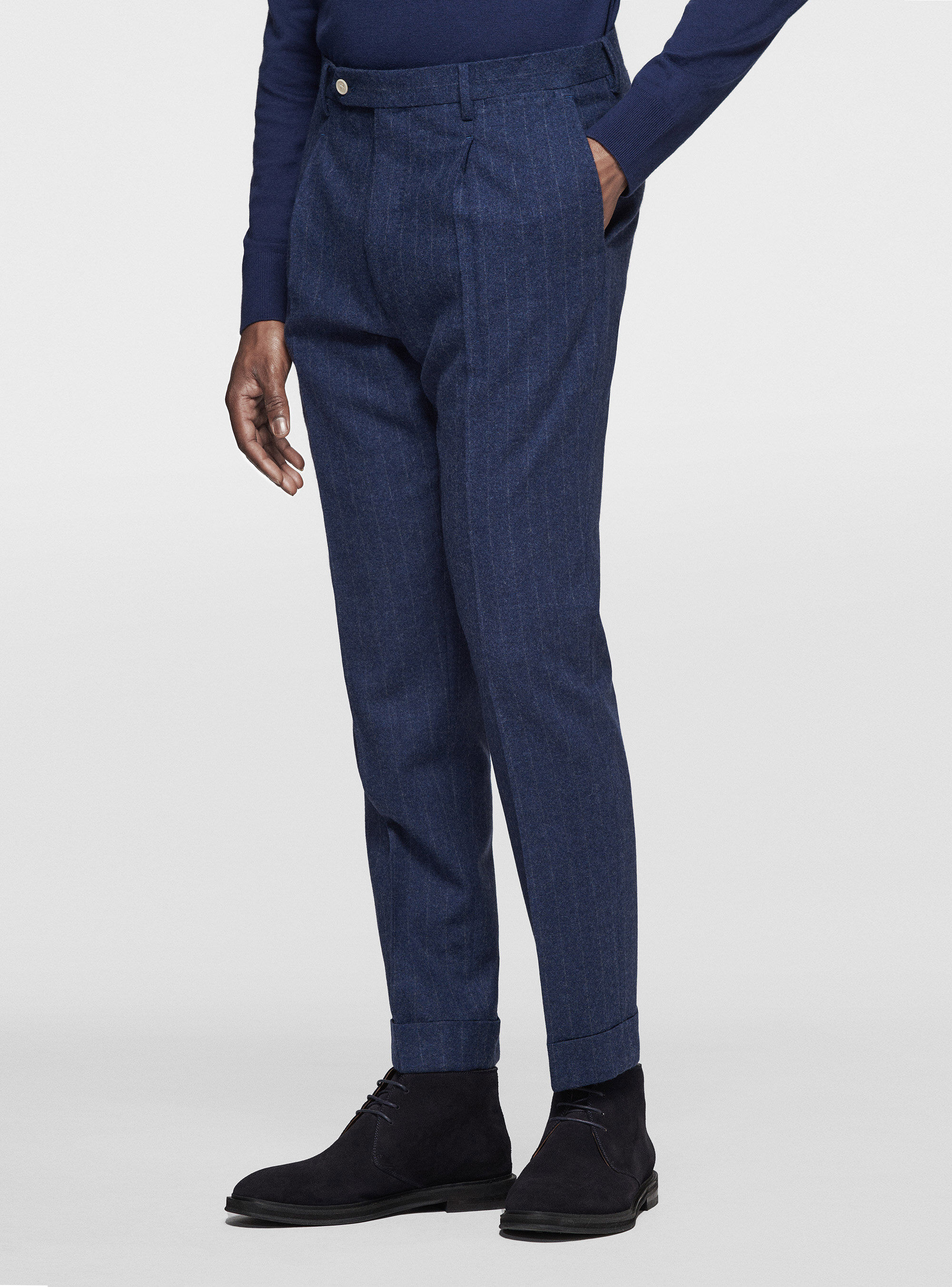 Pantalones de franela a rayas Gutteridge Trajes Hombre