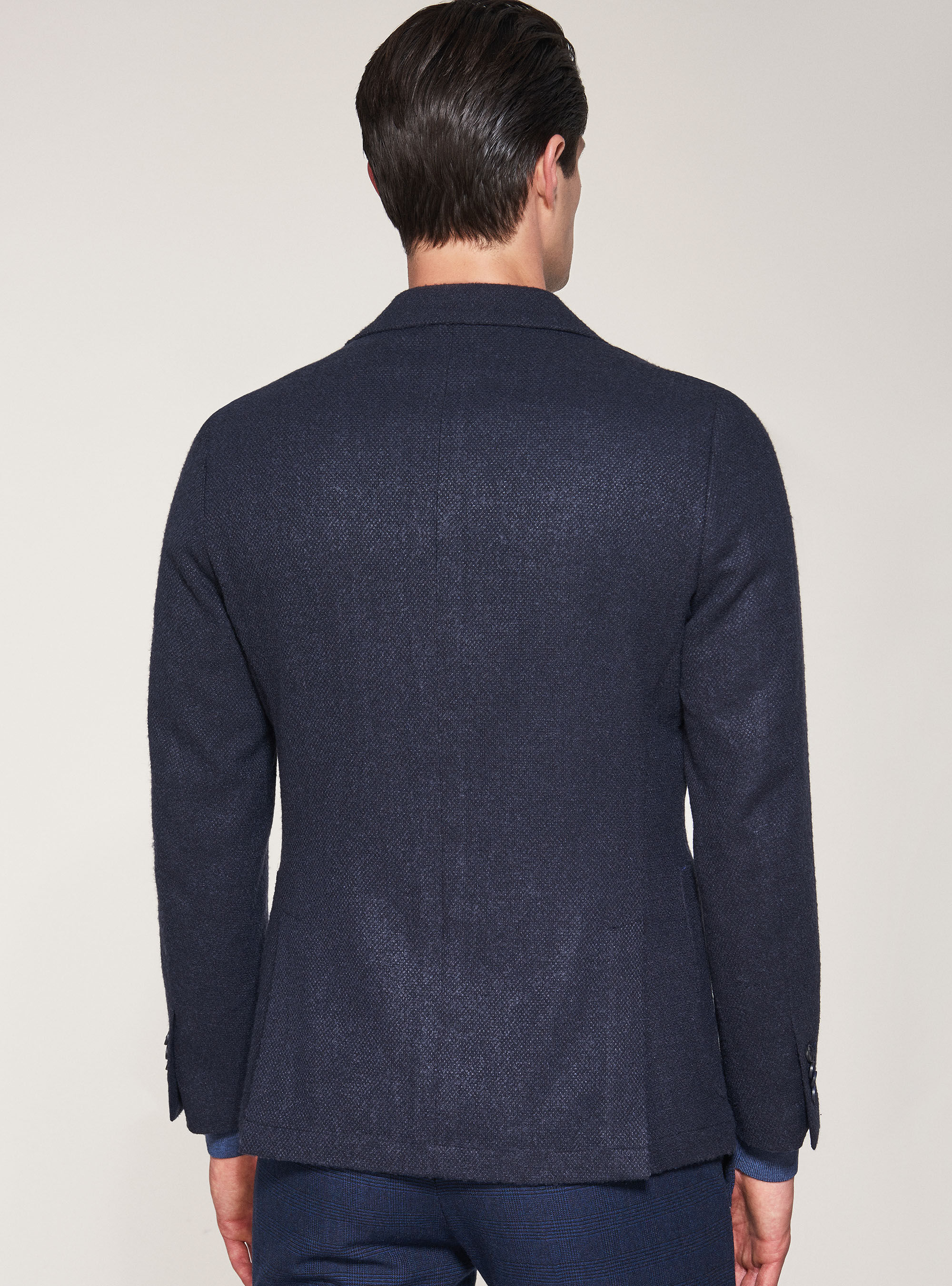 slim double knit blazer