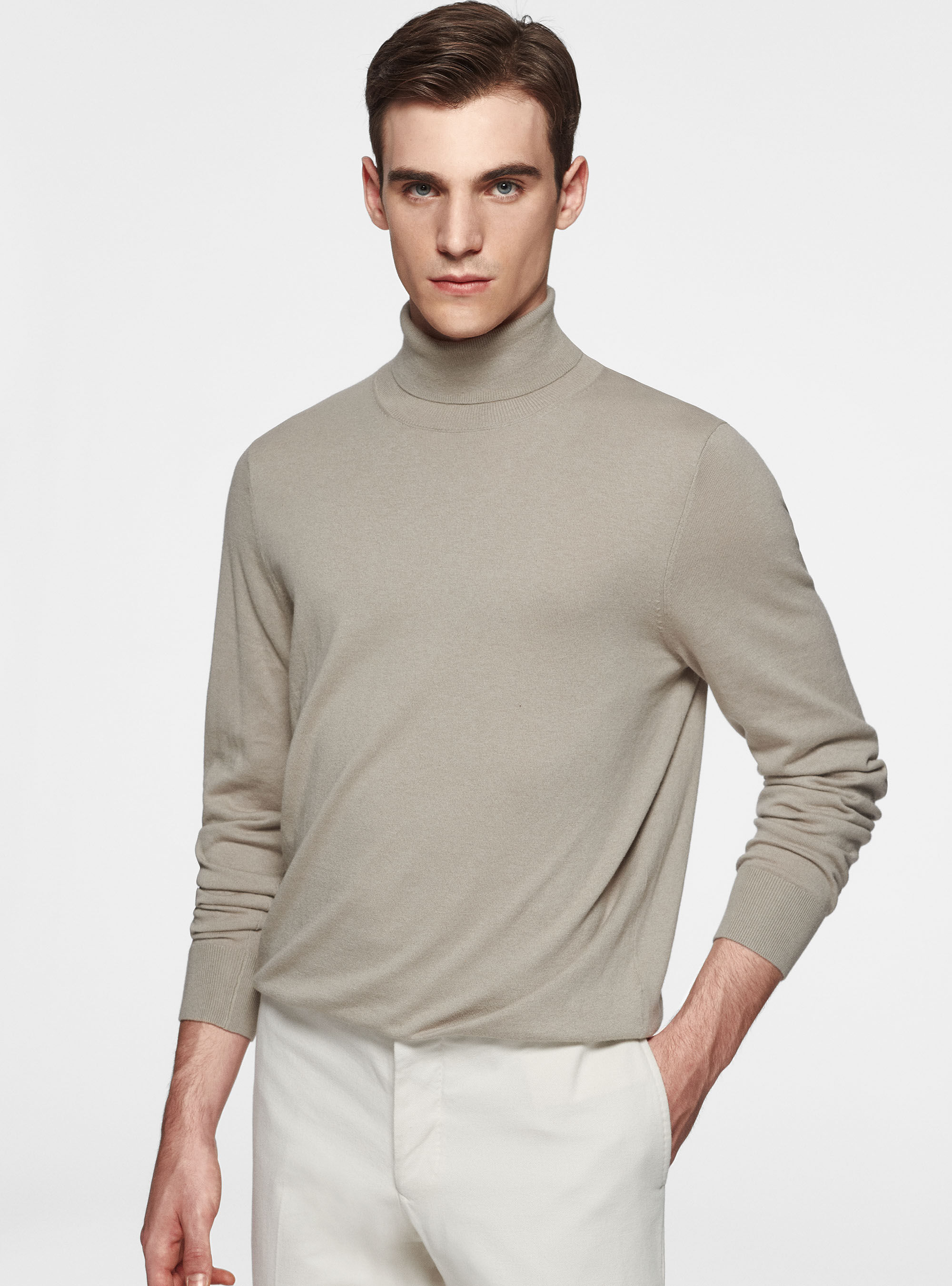 Silk turtleneck mens best sale