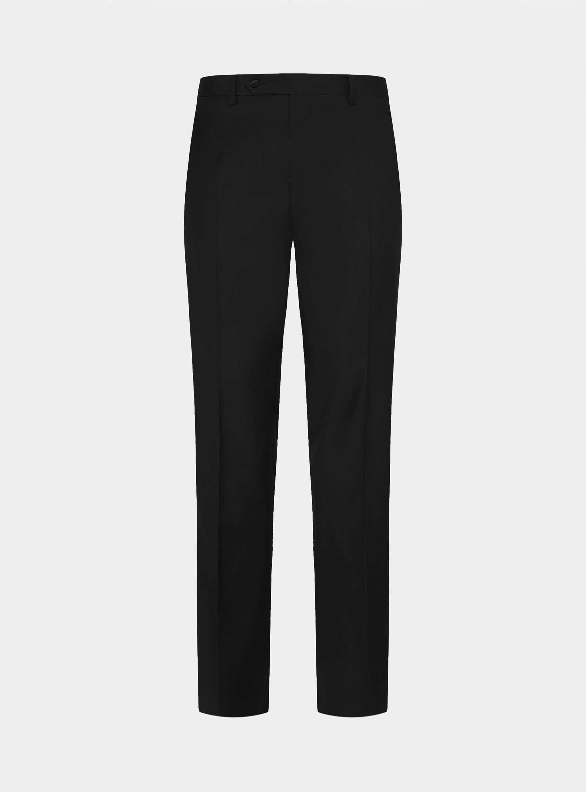 Pantaloni smoking in lana superfine 120's, NERO