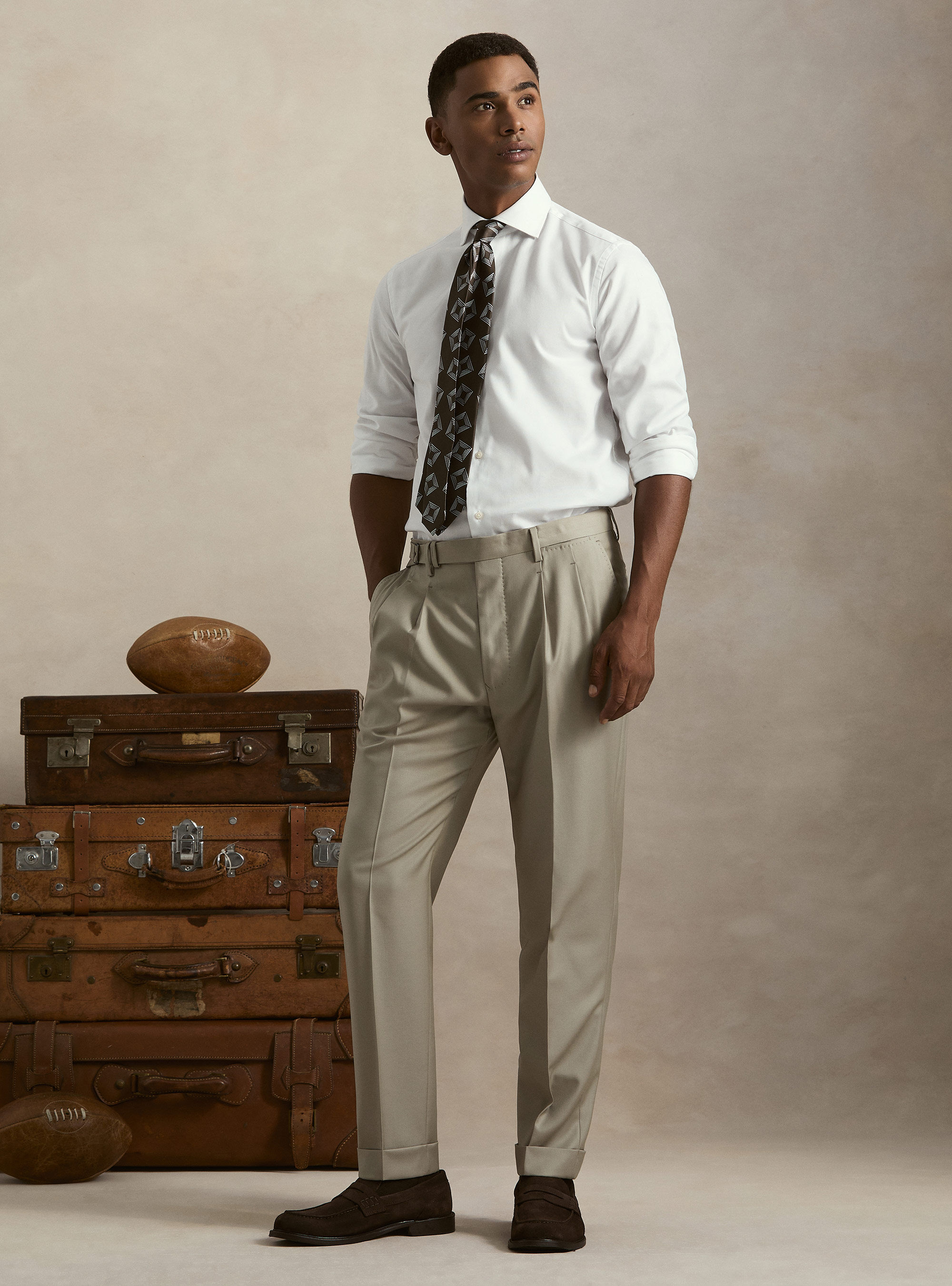 Vitale Barberis Canonico wool pleated trousers