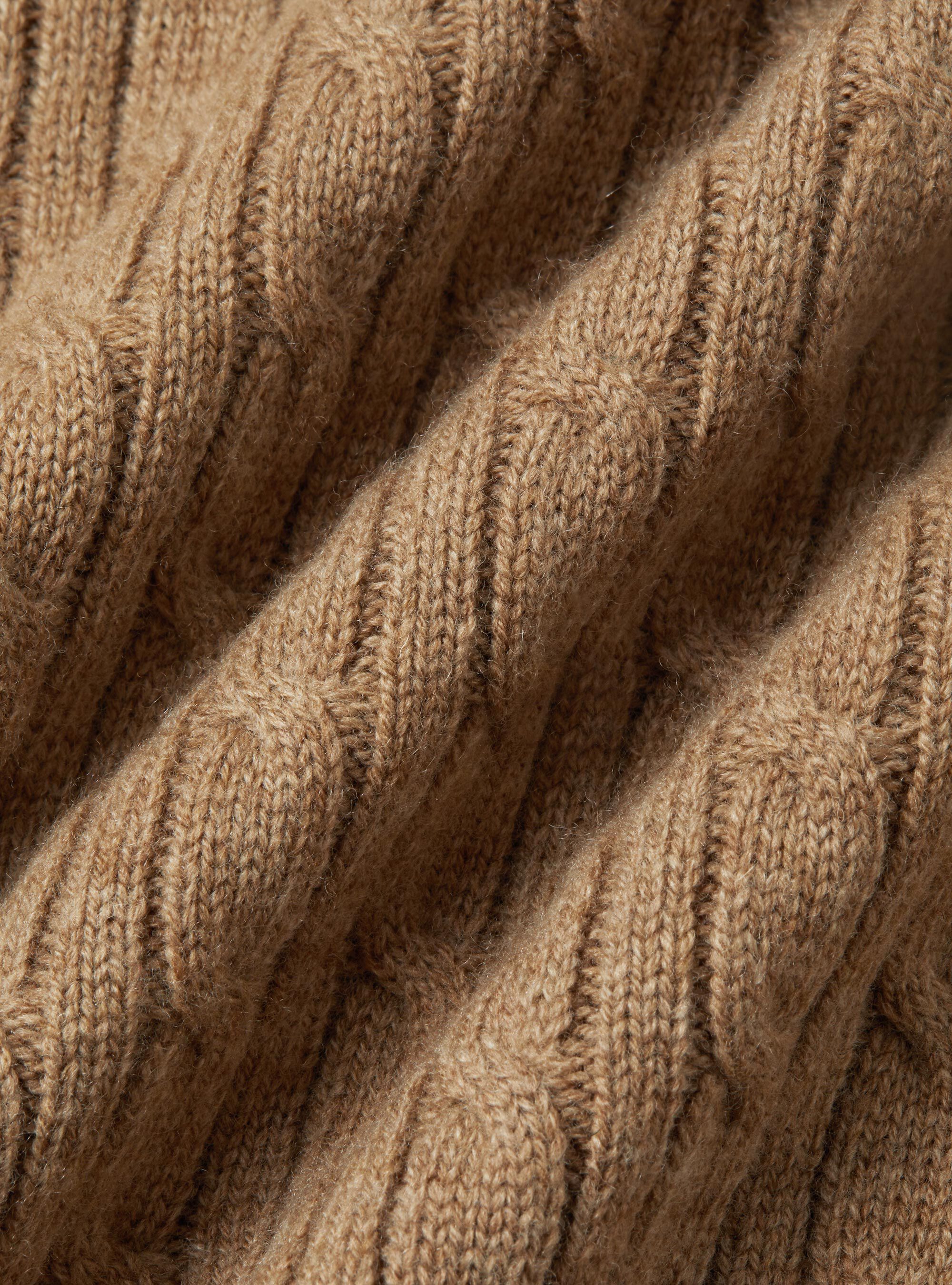 Trikot mit Rundhalsausschnitt aus einer Wollmischung, CAMMELLO 0570C