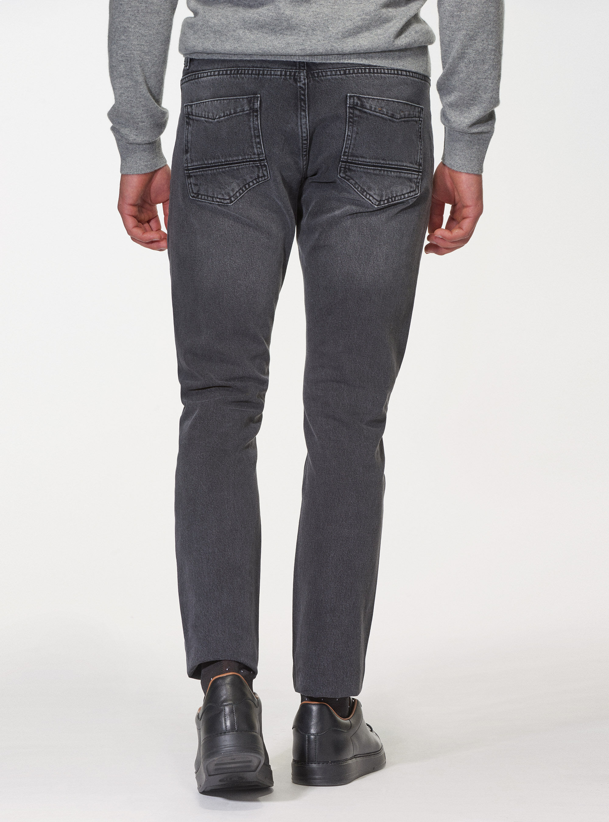 Jeans regular fit grigio scuro, ASFALTO