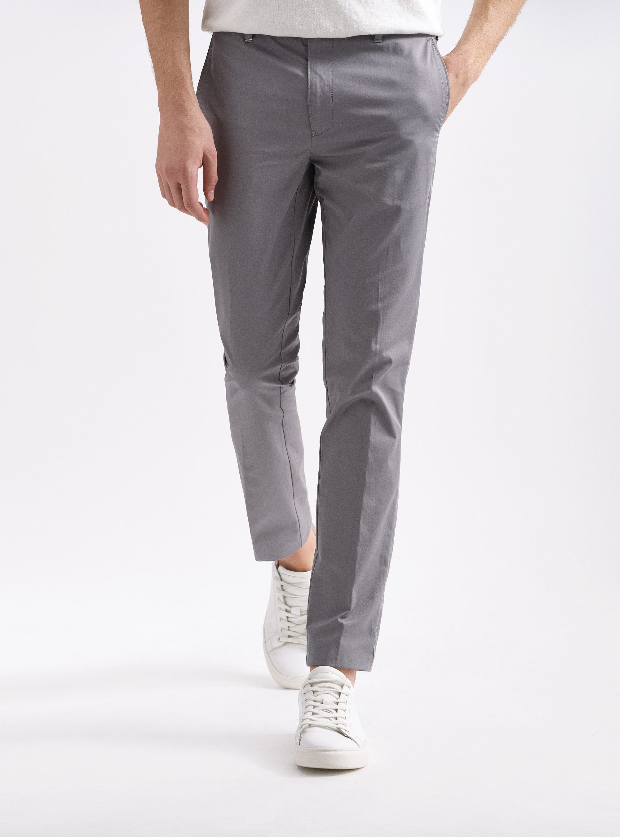 Lightweight cotton twill chino trousers