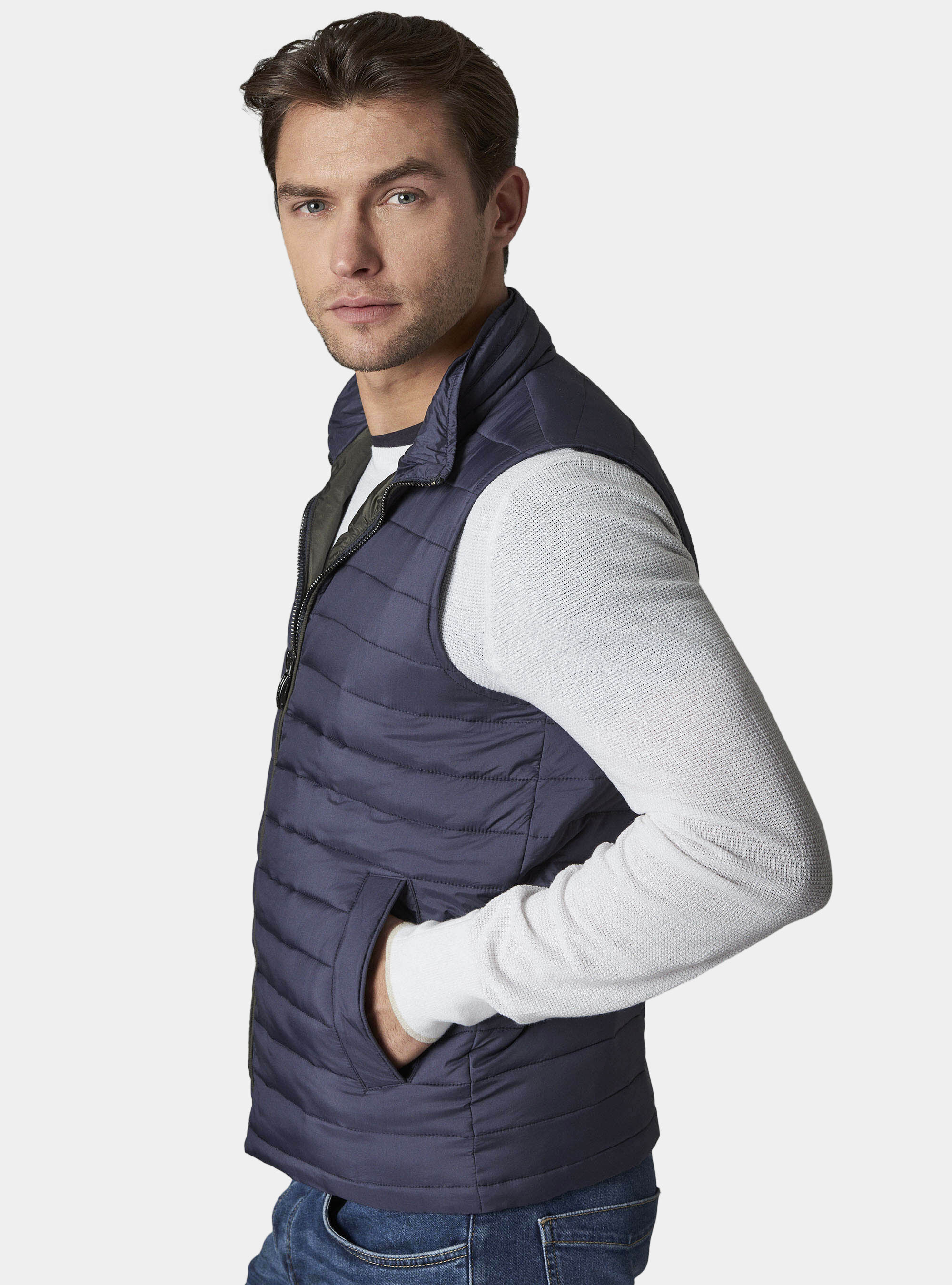 Veste jean rembourrée sales homme