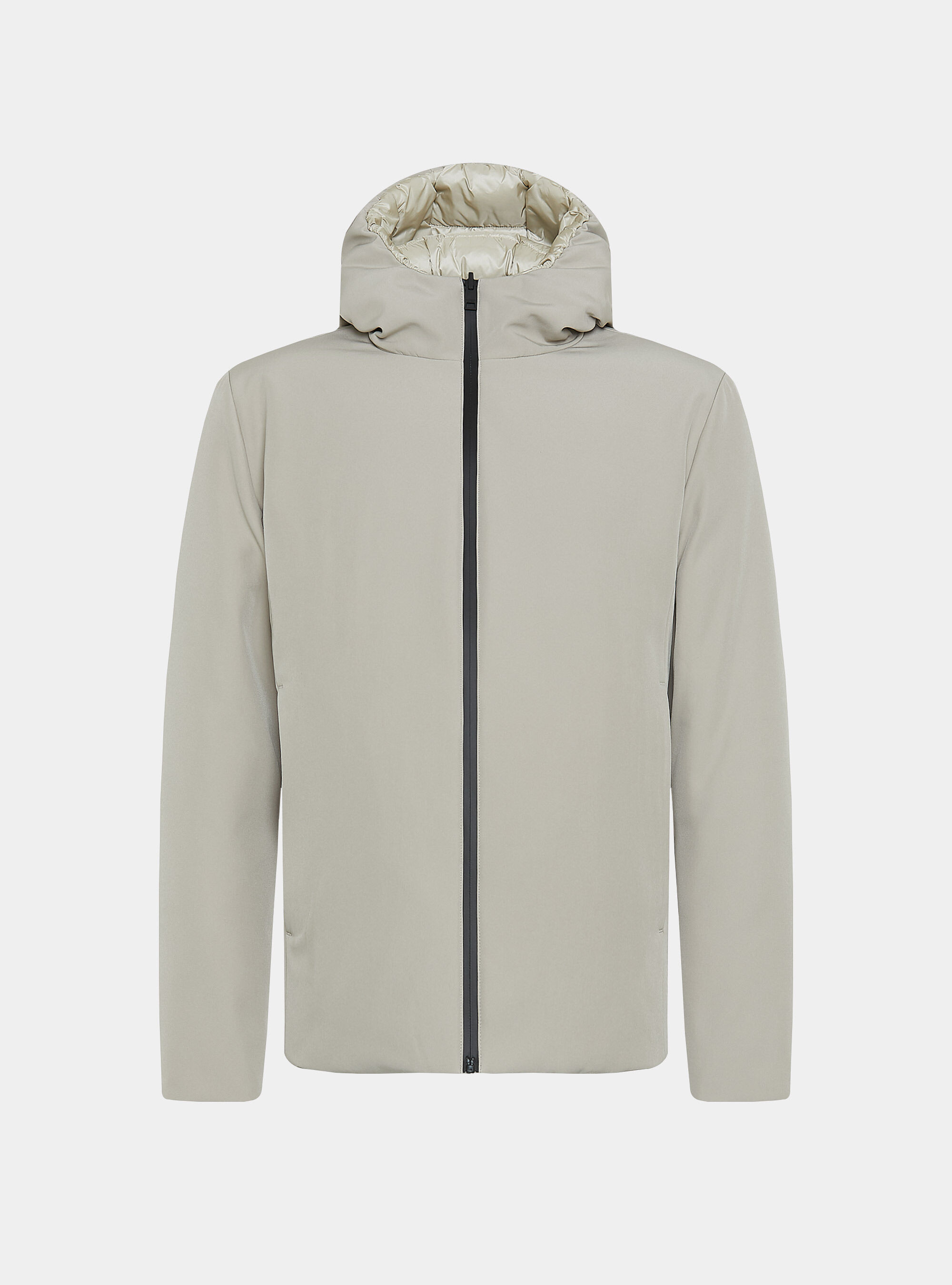 Reversible jacket with hood