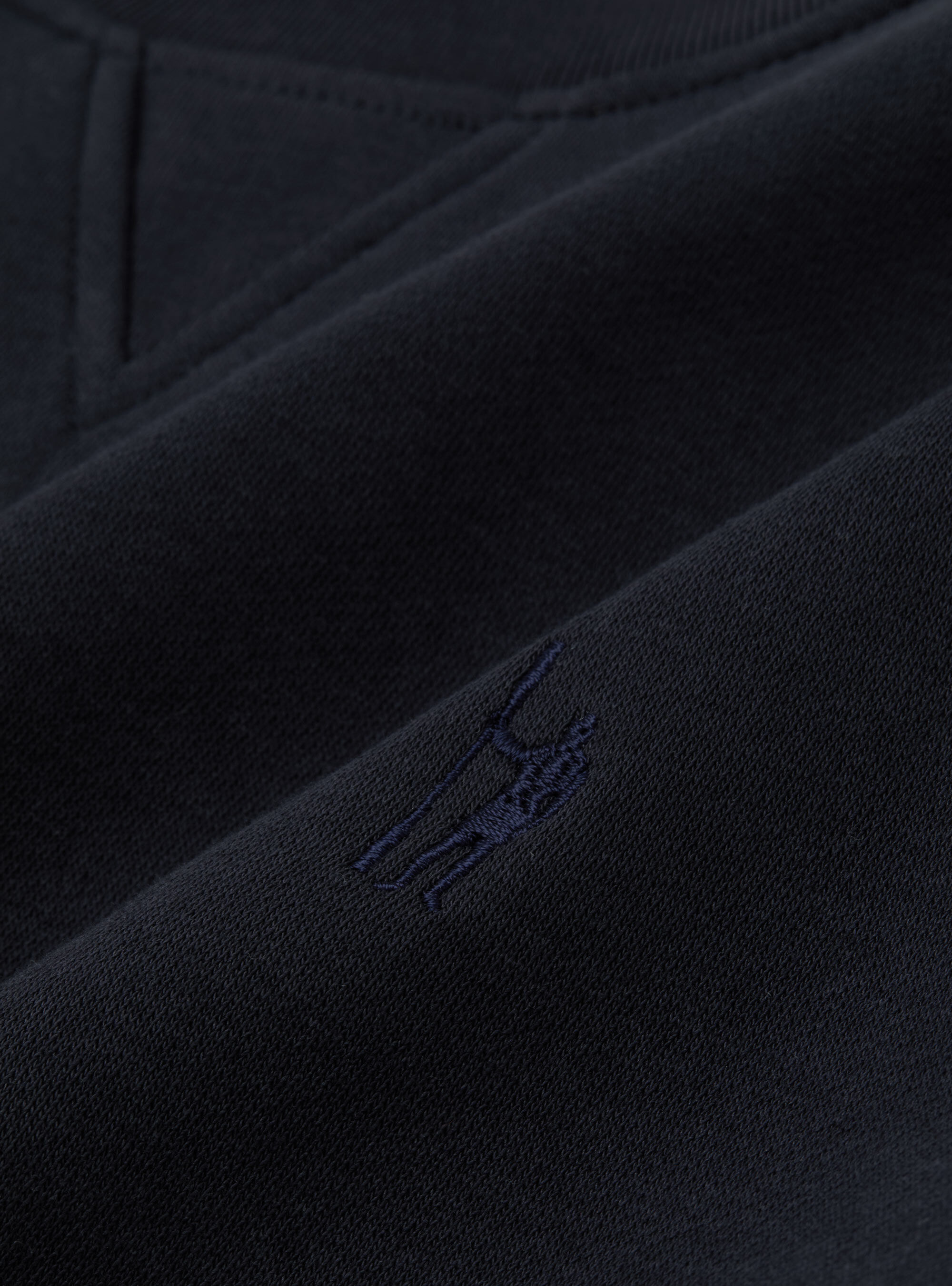 Crew-neck sweatshirt with embroidery, NAVY BLUE