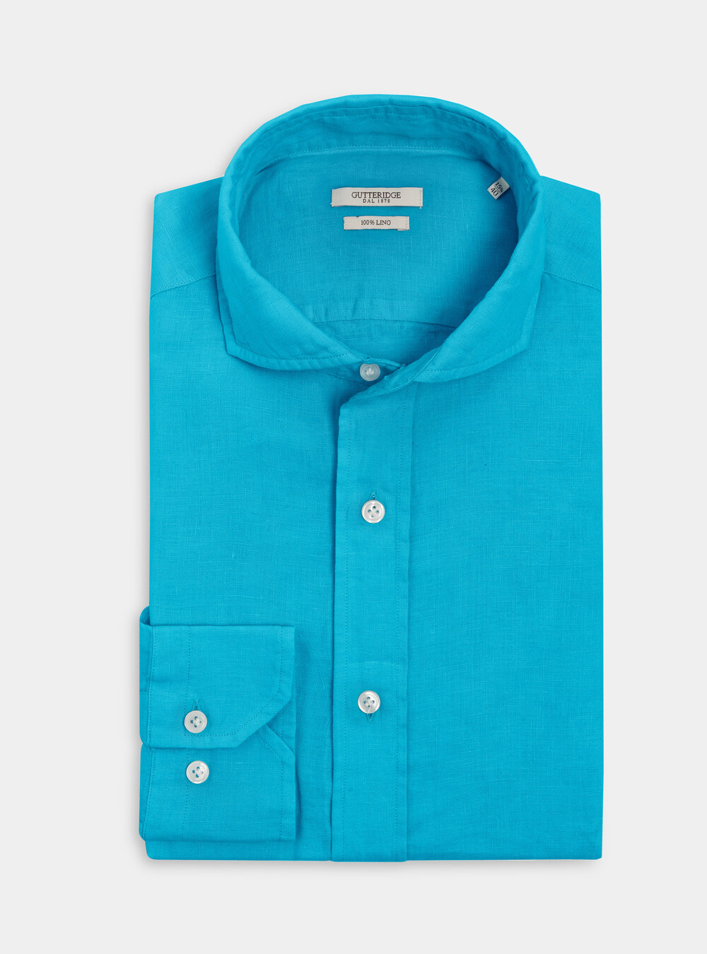 Linen French collar shirt | GutteridgeUS | Shirts Uomo