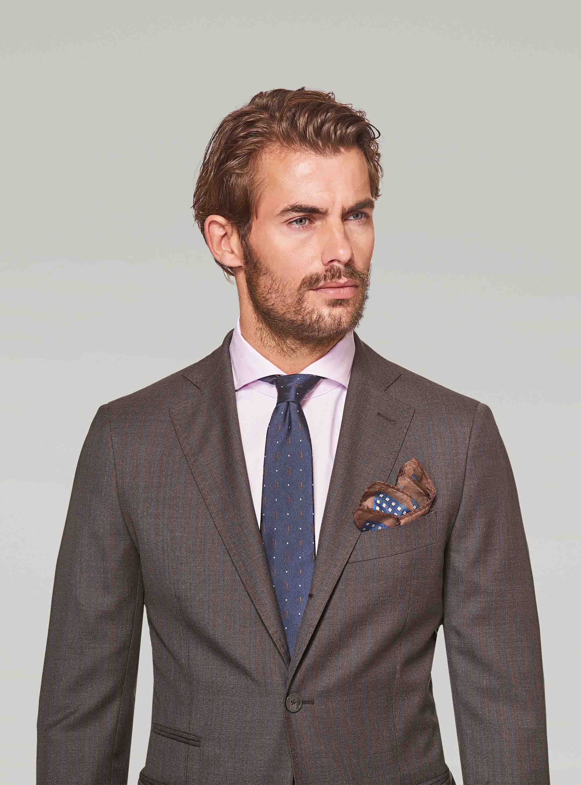 Abito gessato in lana pettinata | Gutteridge | Saldi Uomo