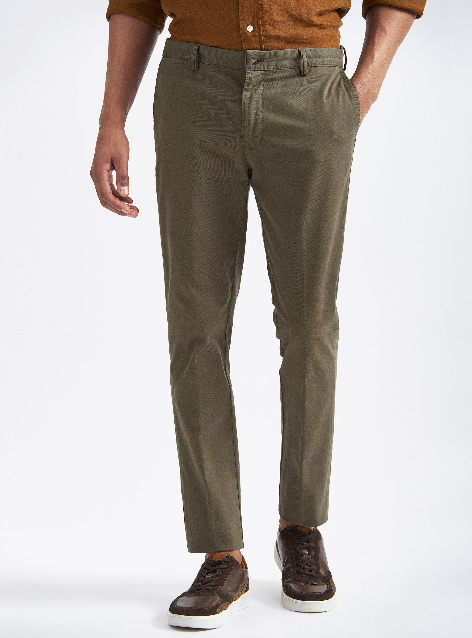 Cotton twill chino trousers 