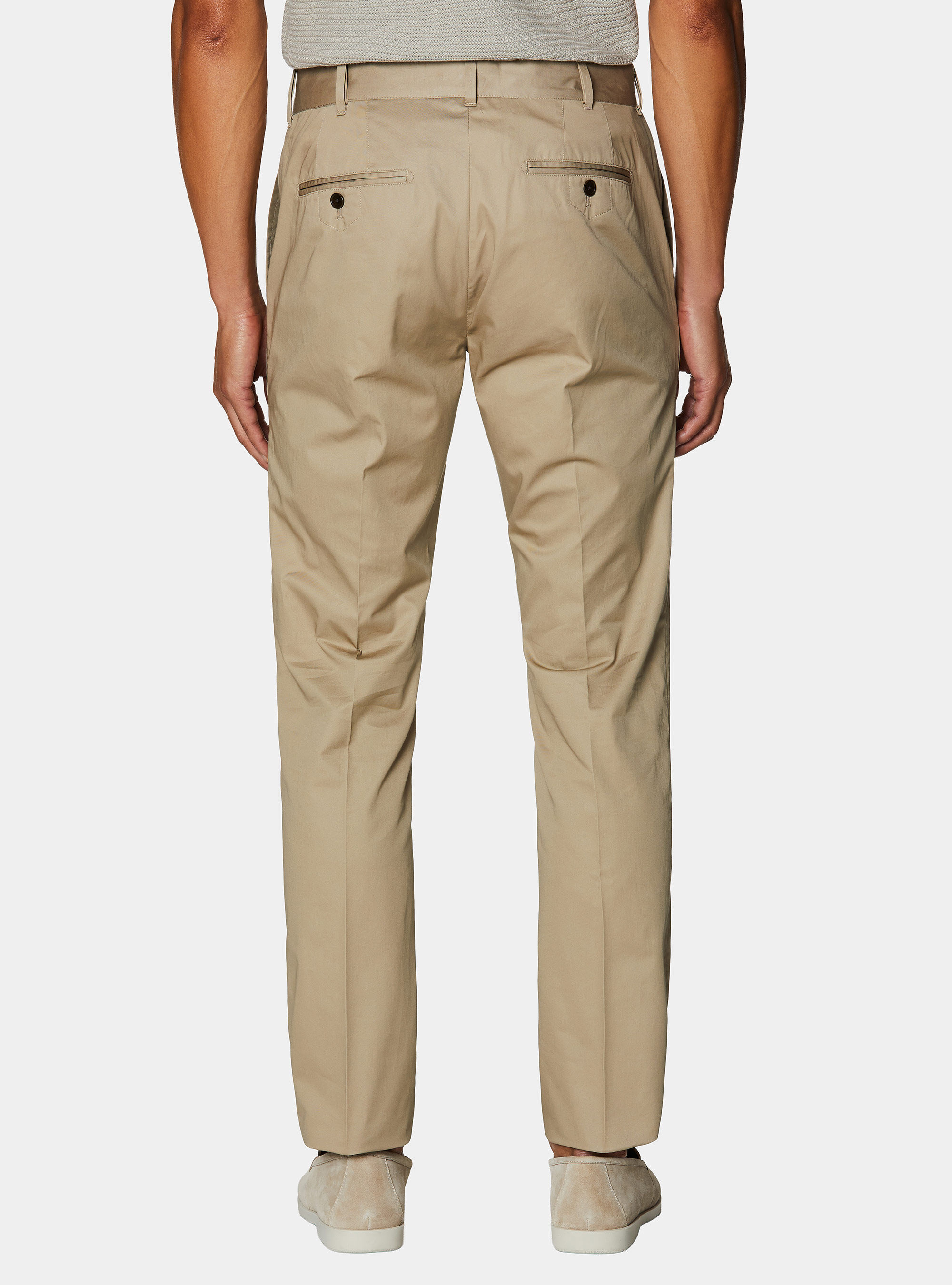 Lightweight twill slim fit chino trousers, MUD