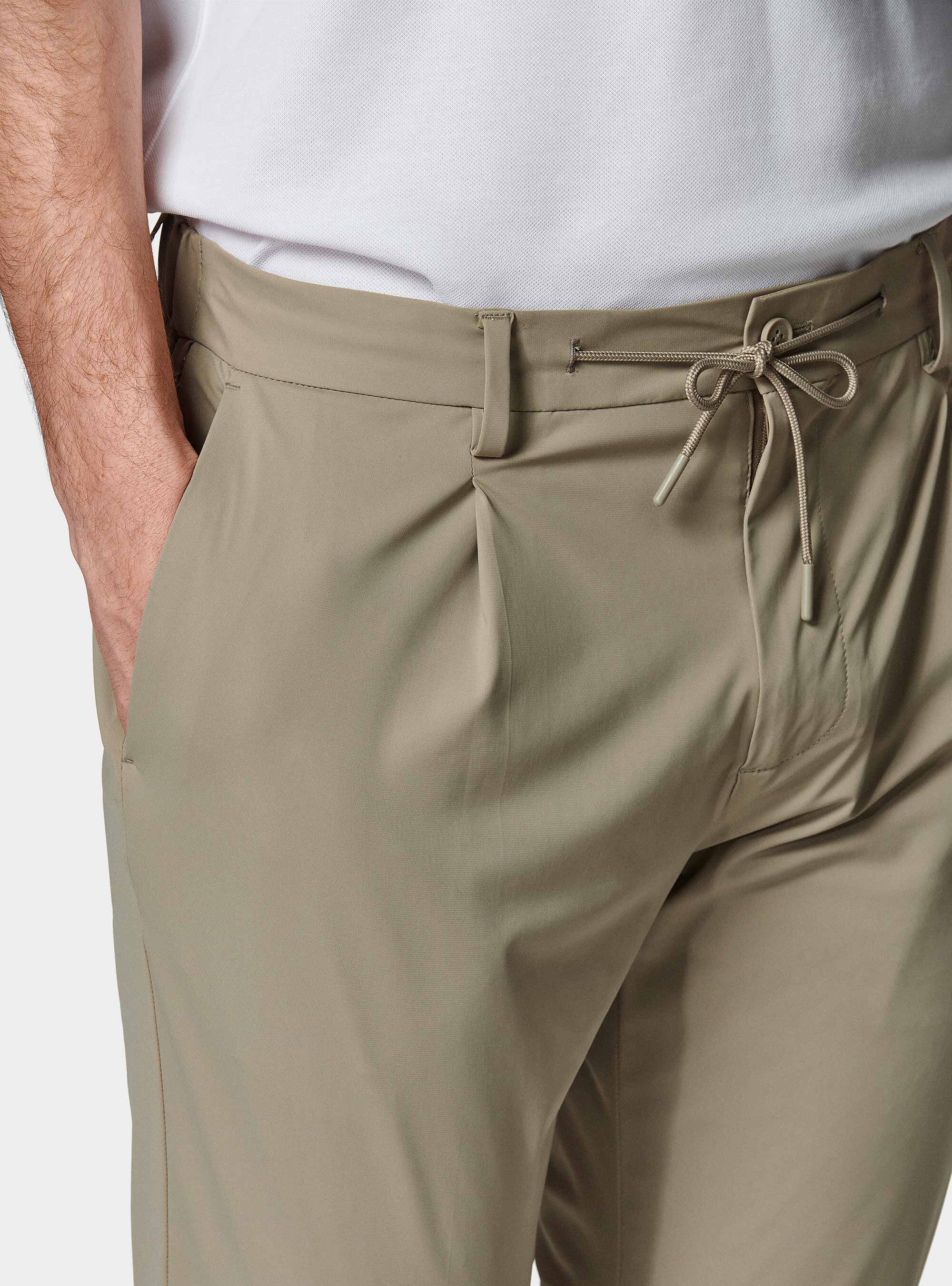 GT01 trousers in stretch jersey, MUD