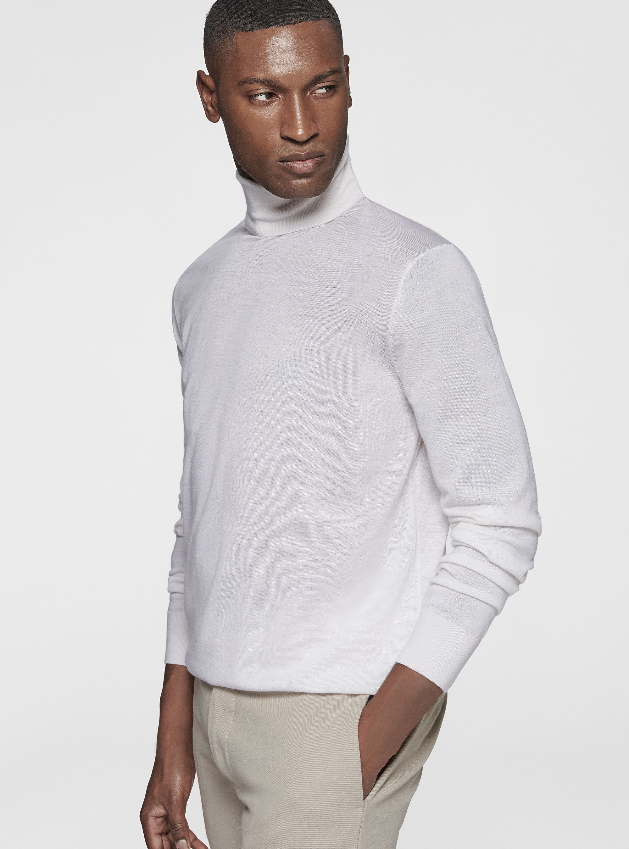 Pure white sweaters shop