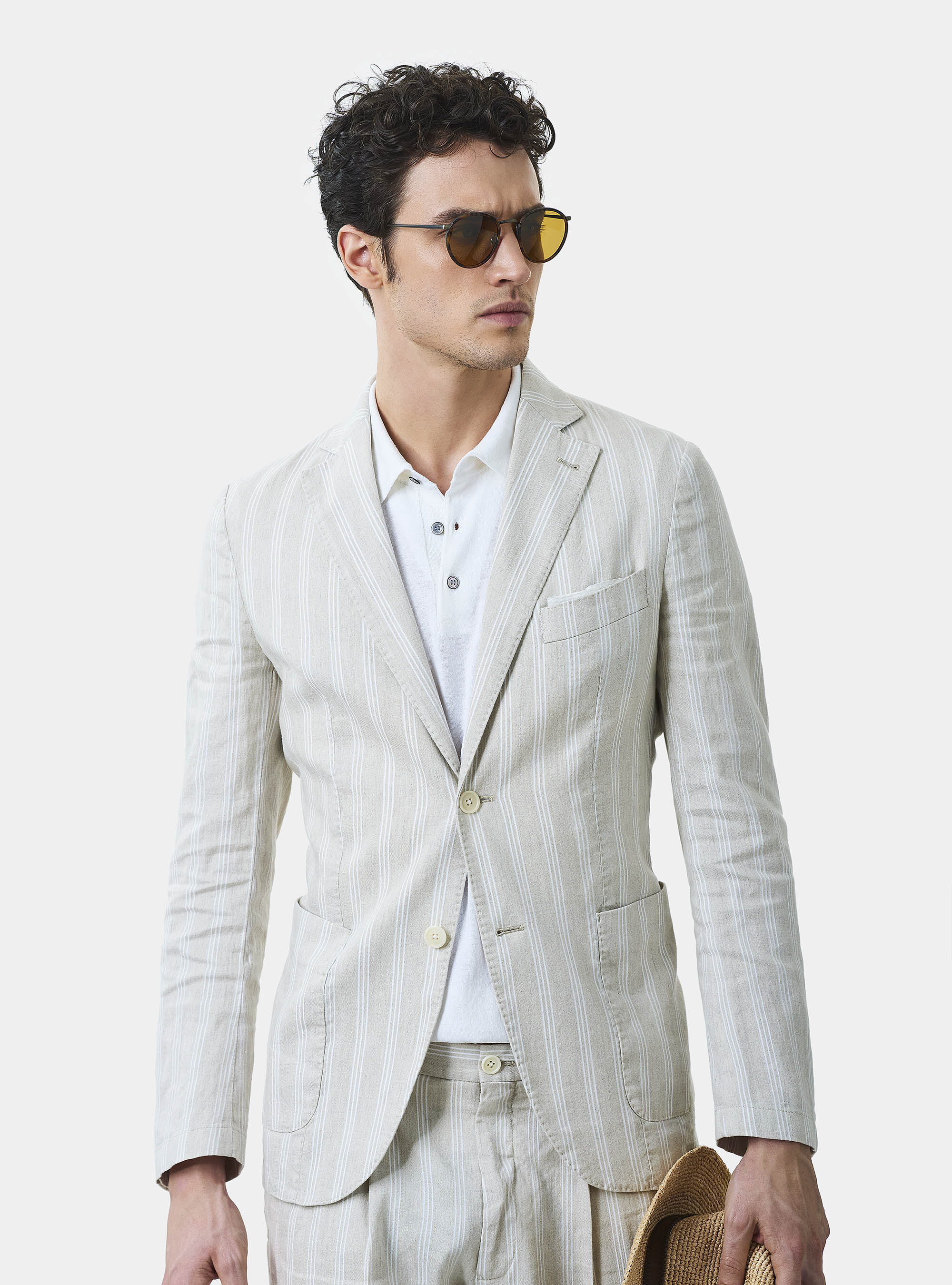 Linen stripe blazer Clearance