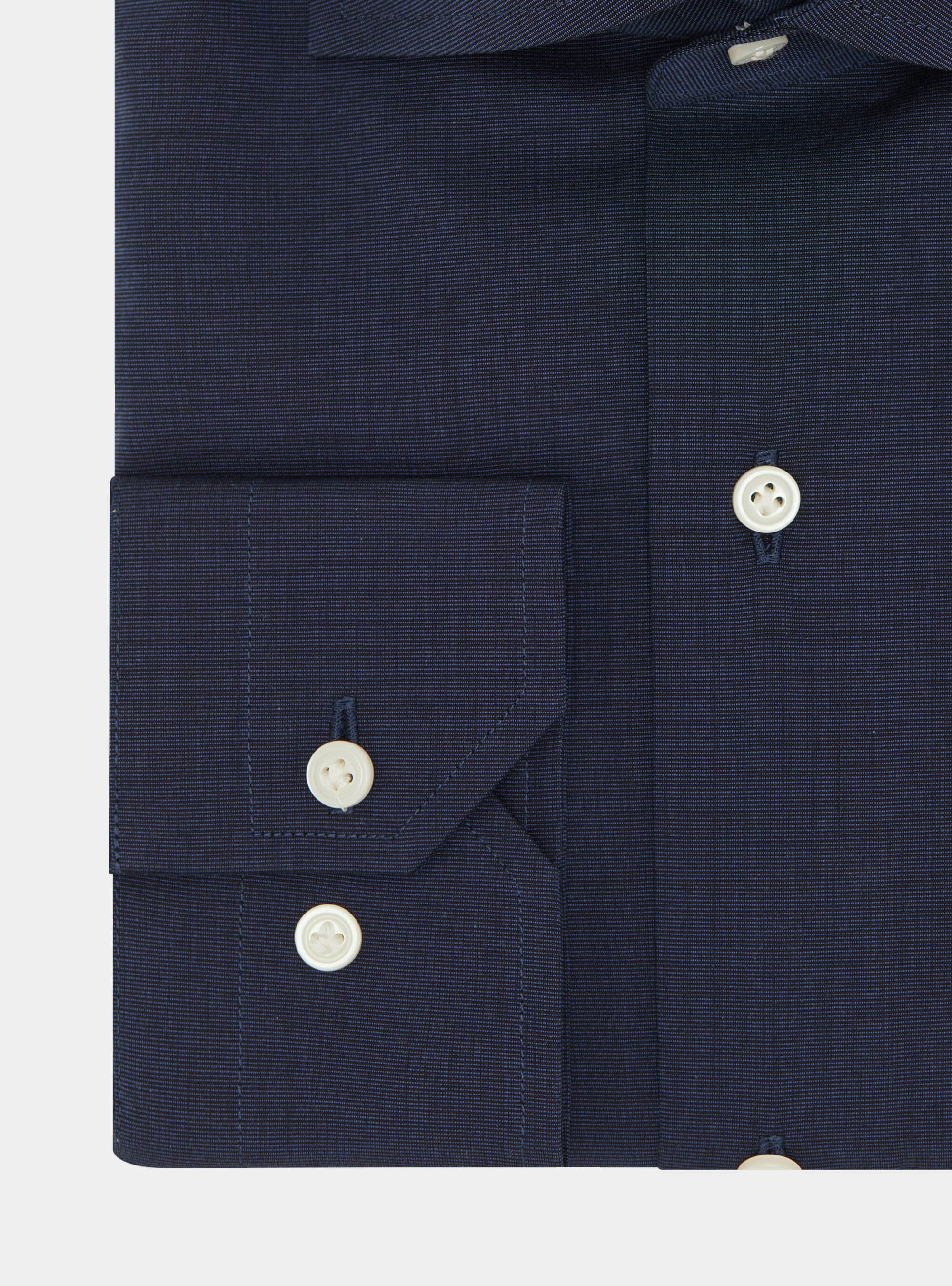 Chemise en coton fil &agrave; fil, BLEU MARINE