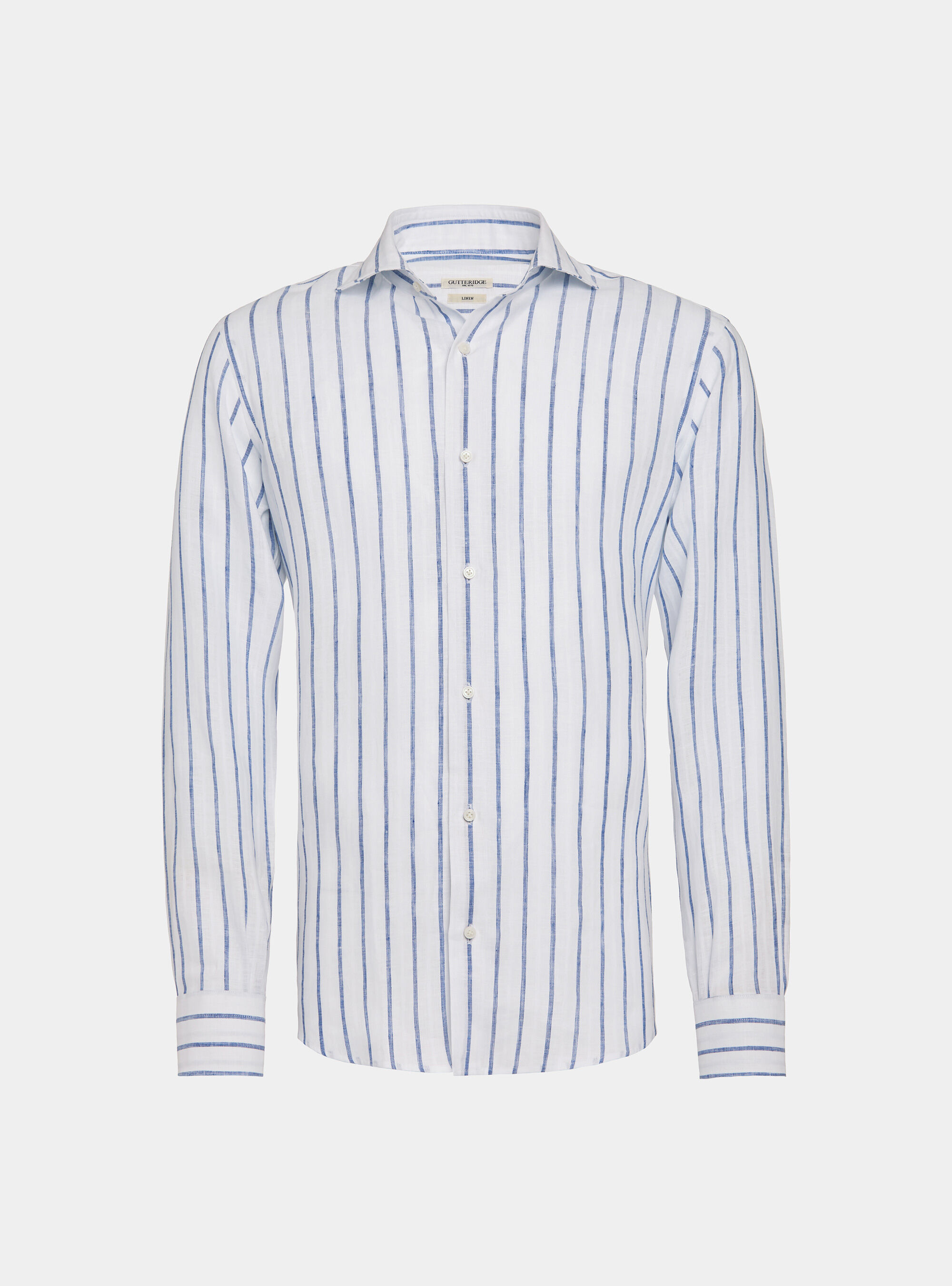 Camicia in puro lino rigato Gutteridge Camicie Uomo