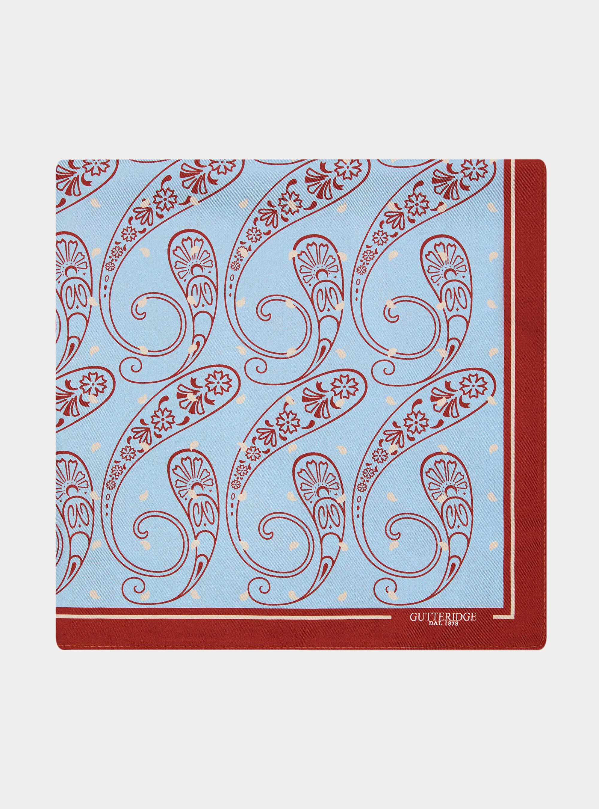 Foulard in seta stampata fantasia macro paisley