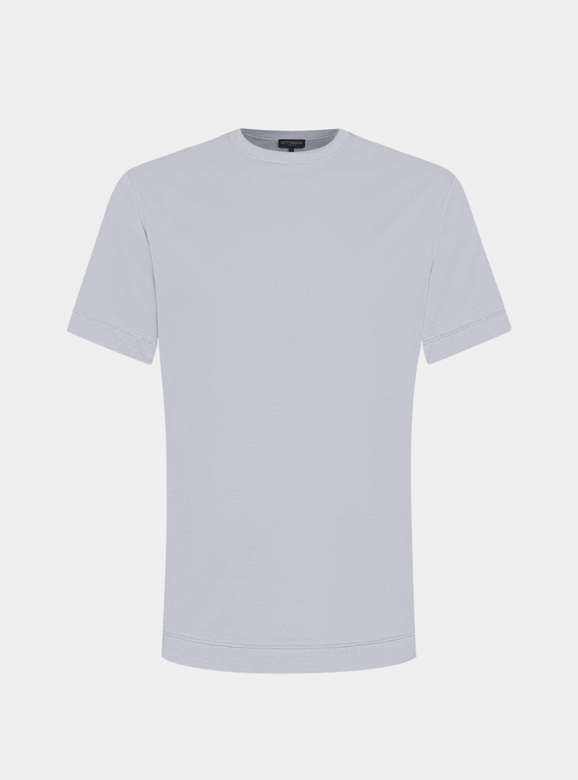 Camiseta de manga corta en hilo de Escocia, GRIS MARENGO