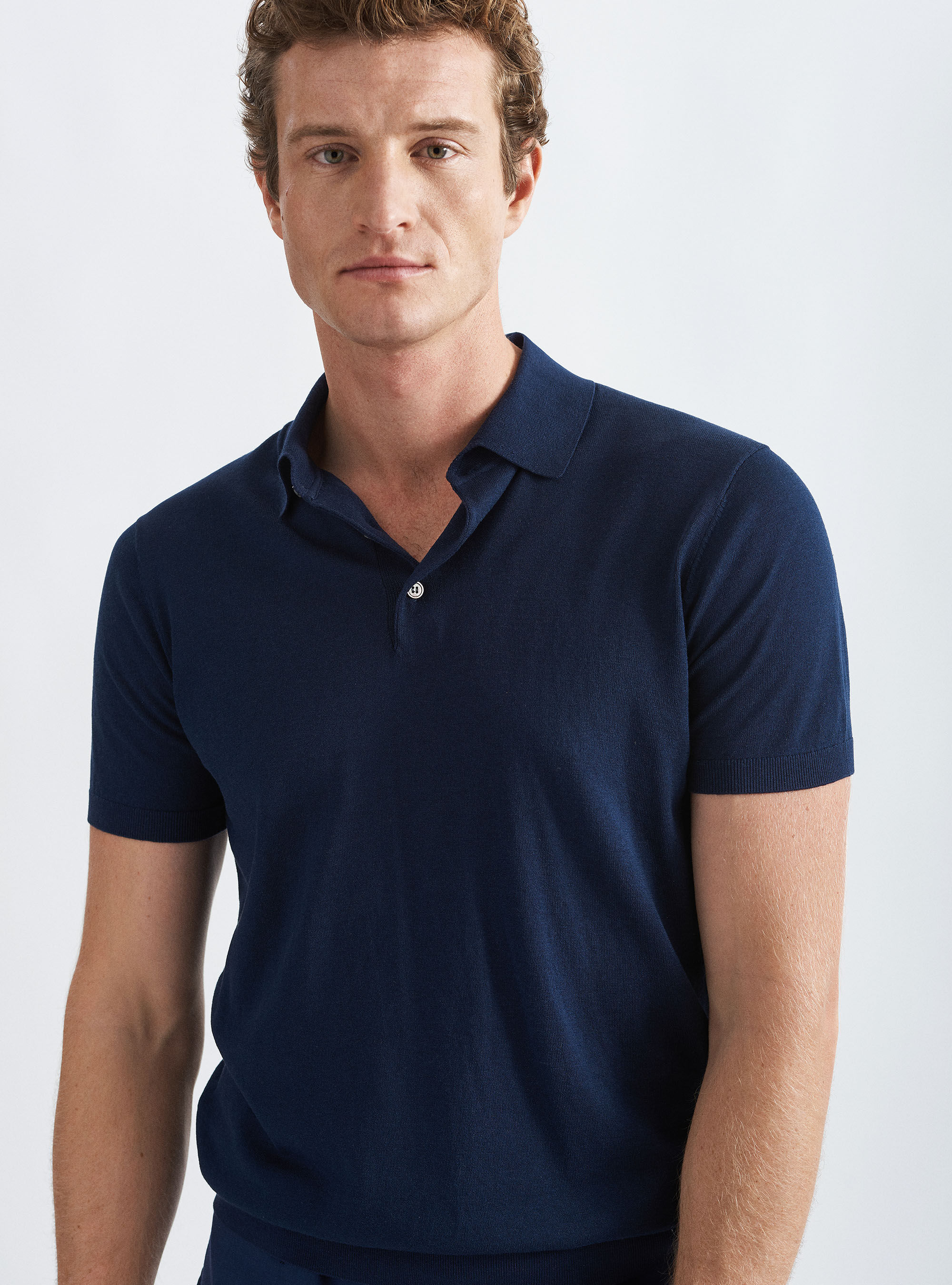 Silk knit polo shirts clearance